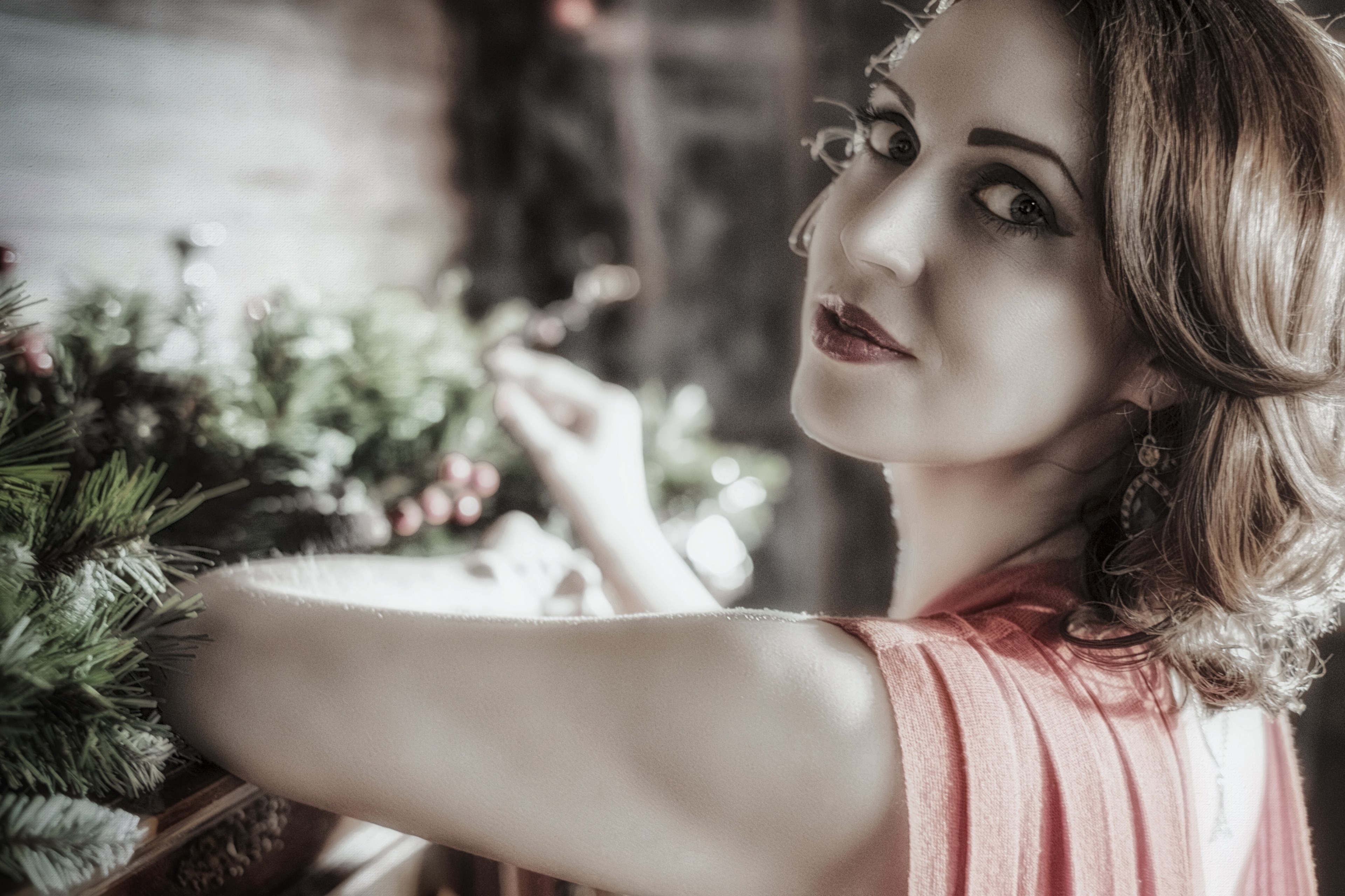 new years eve girl portrait 4k, HD Wallpaper