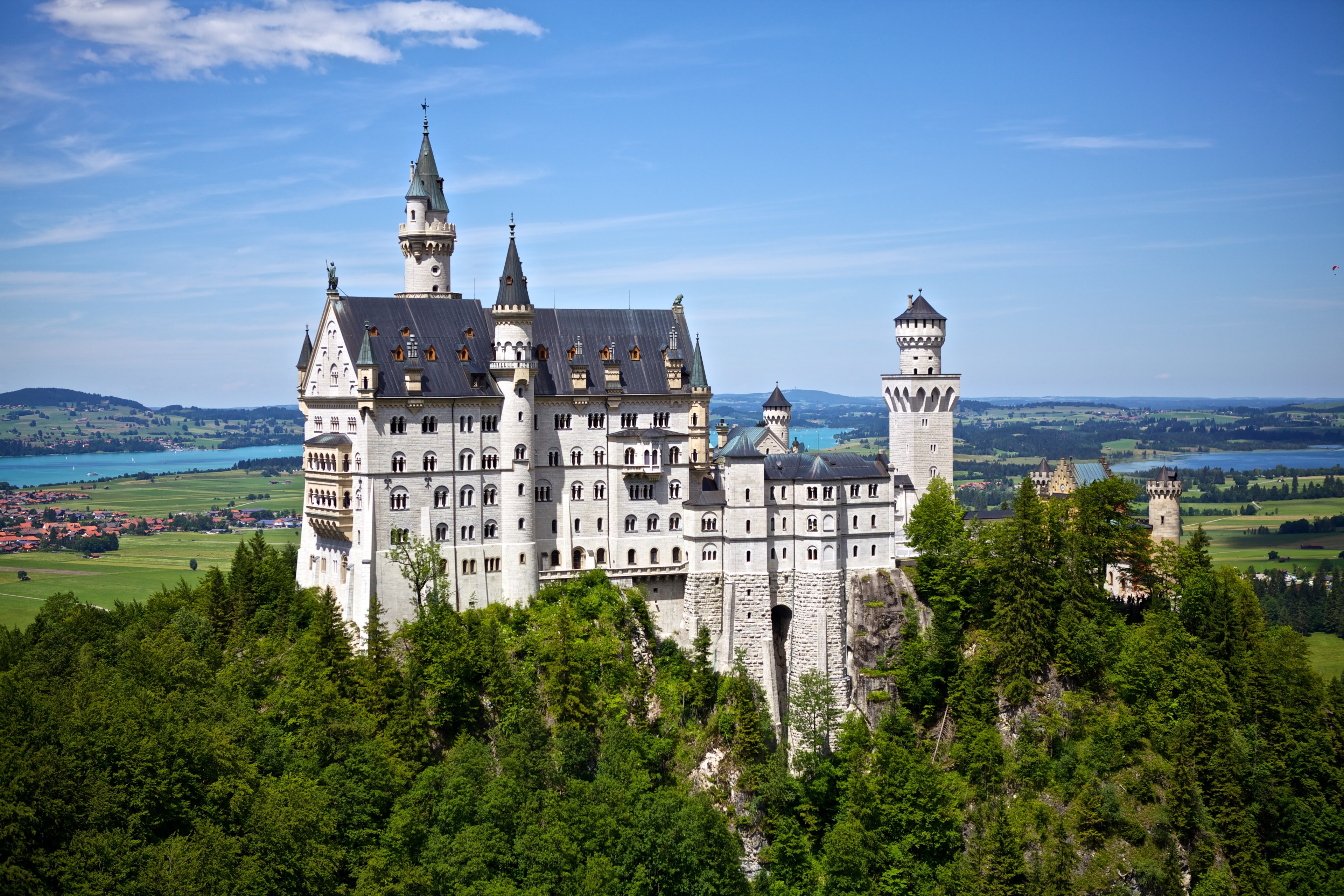 neuschwanstein castle germany disney landmark 4k, HD Wallpaper