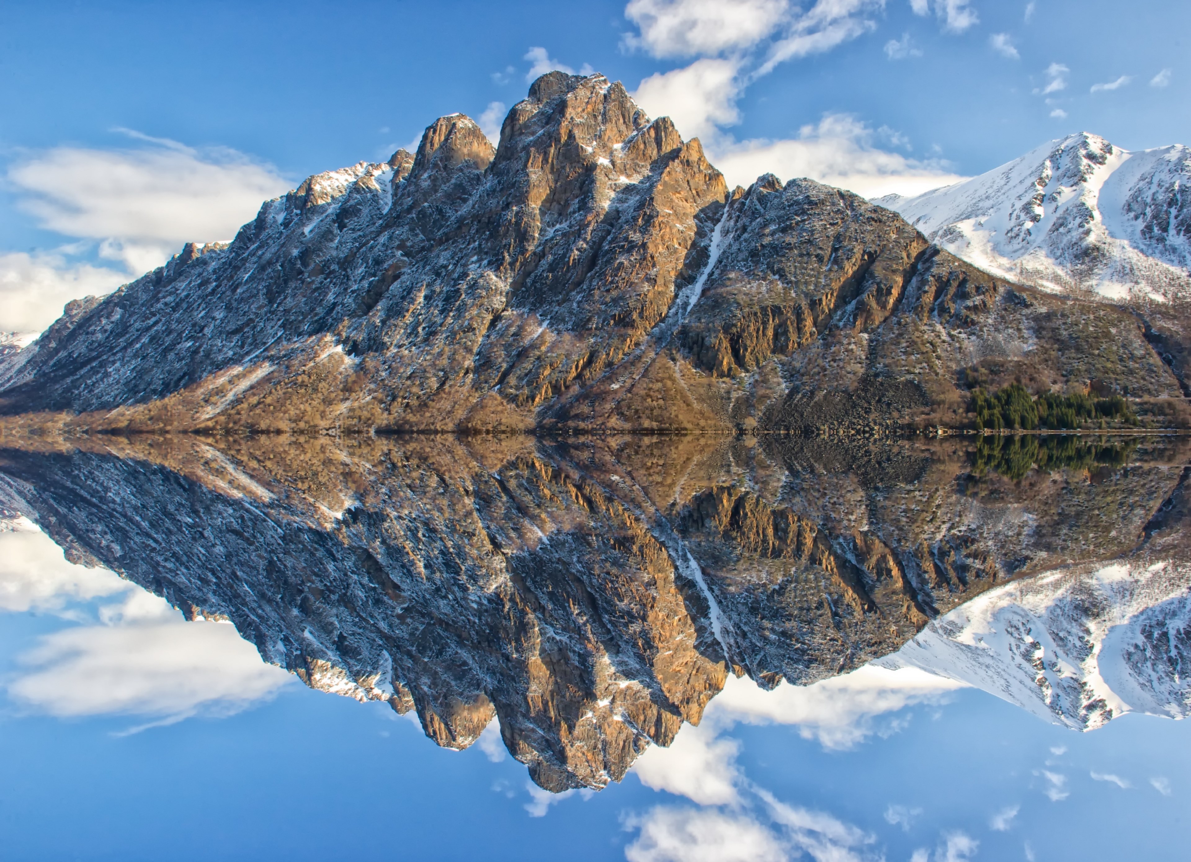mountain water landscape mountain and water nature 4k, HD Wallpaper