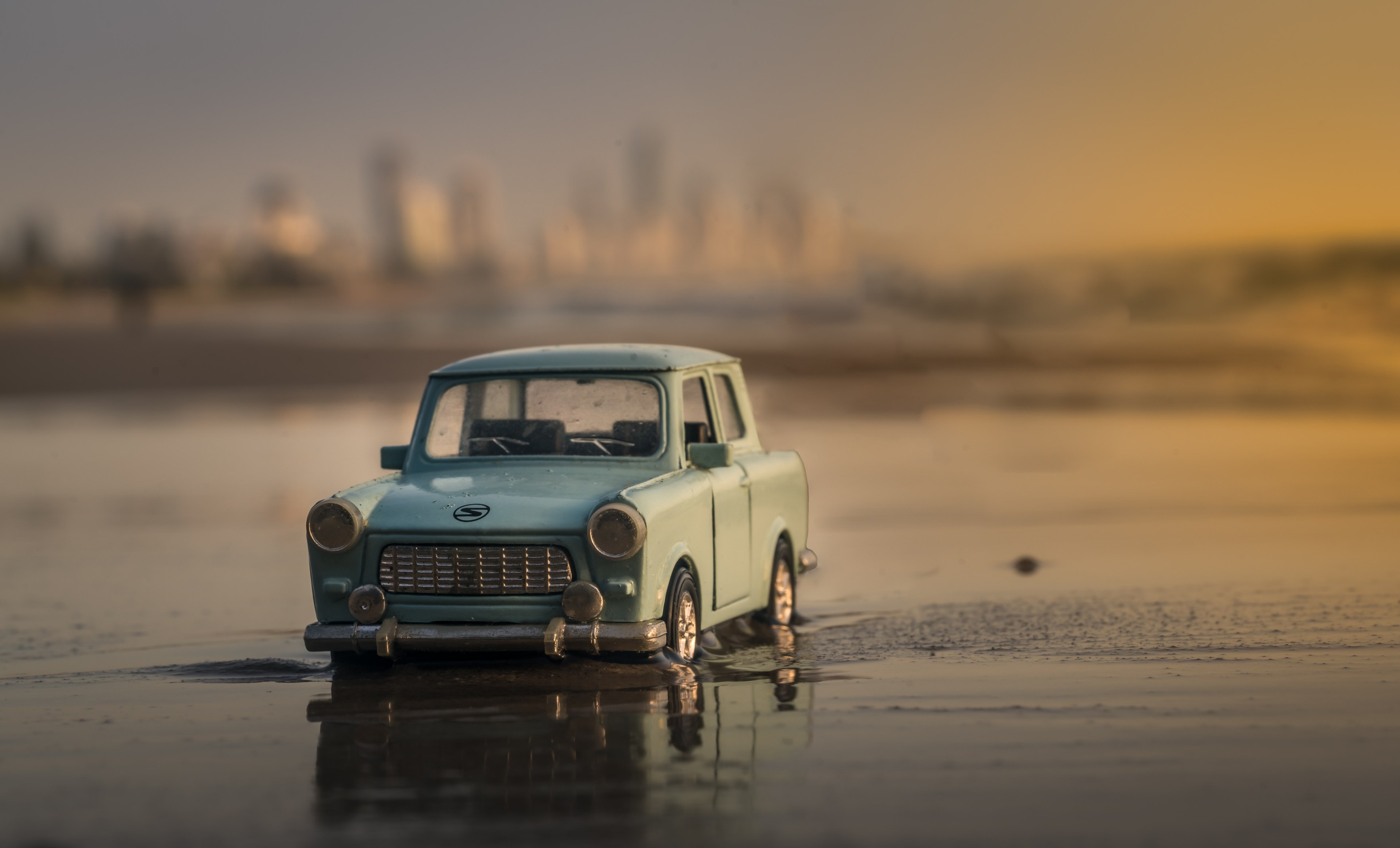 miniature car model toy automobile macro fun 4k, HD Wallpaper