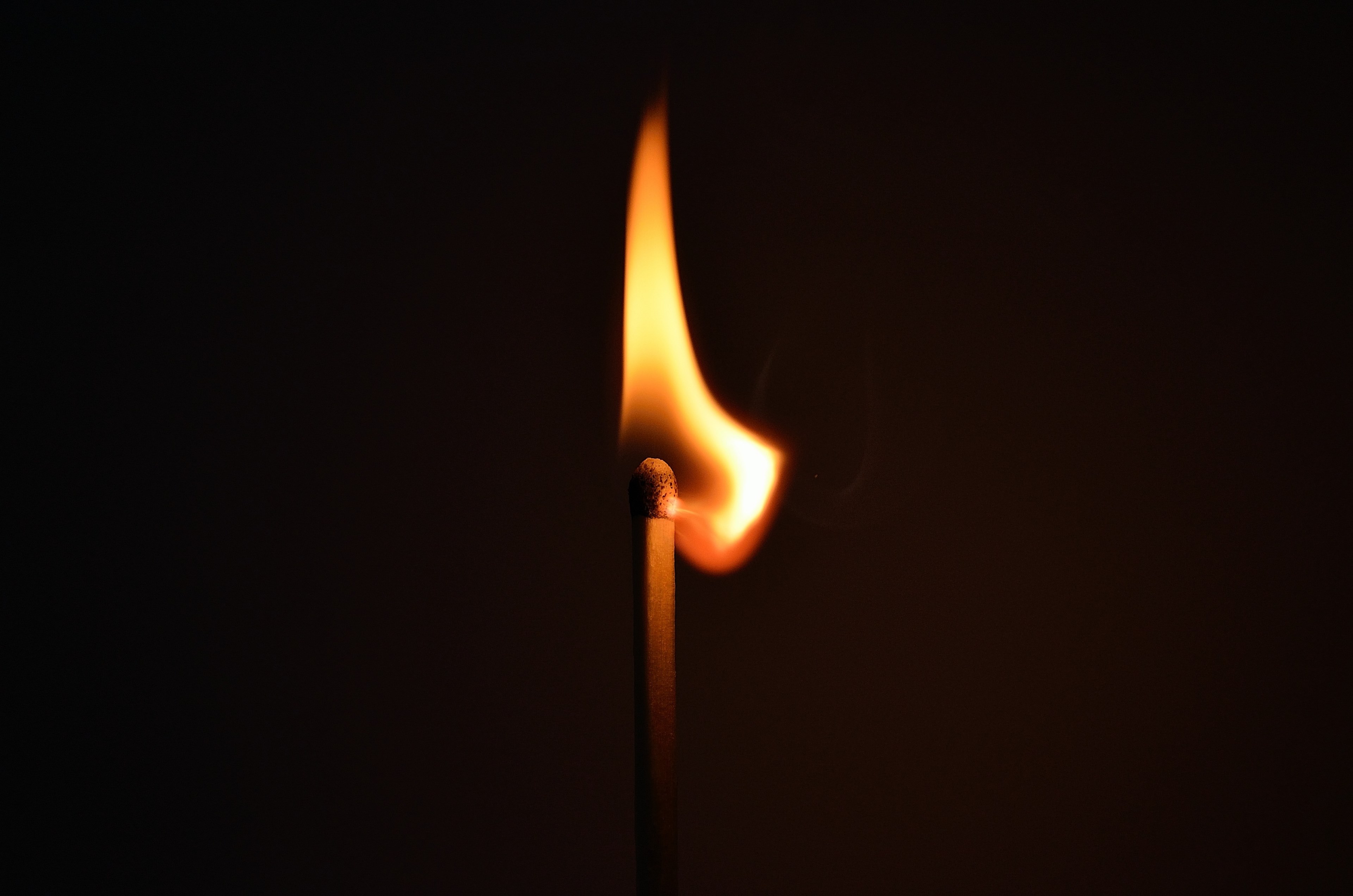 matchstick fire light striking ignition heat 4k, HD Wallpaper