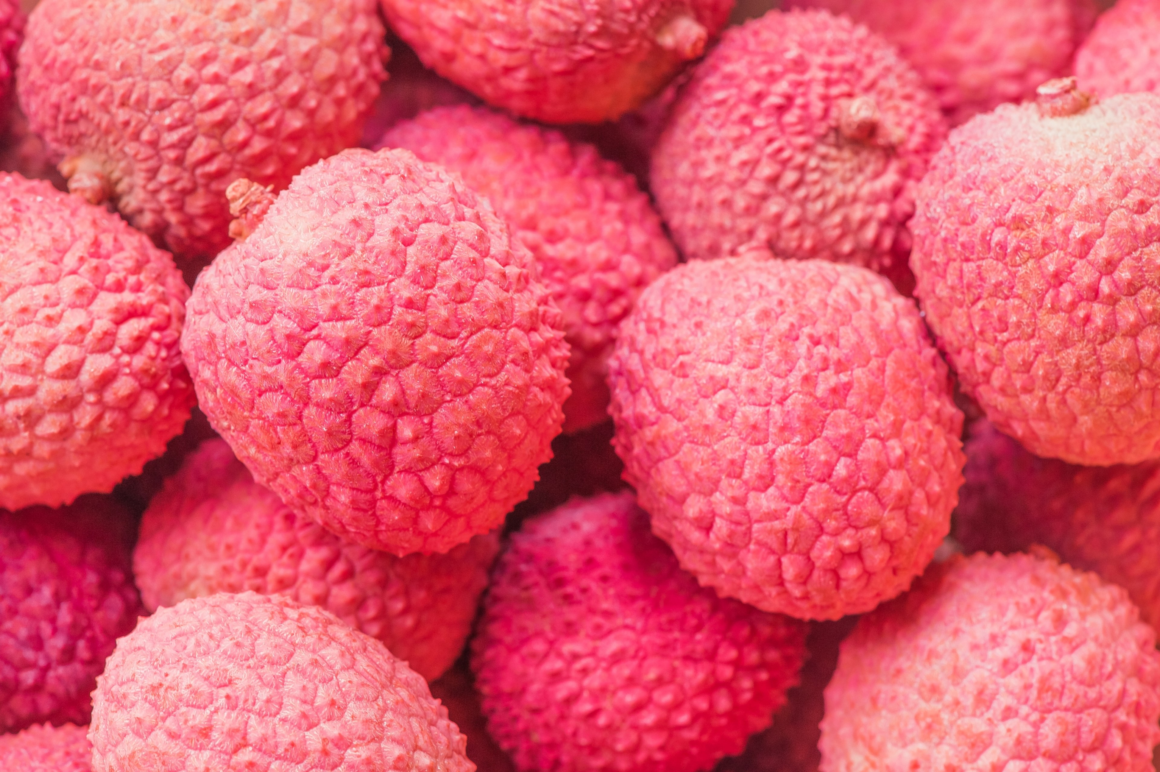 lychee fruits pink food fruit eat healthy 4k, HD Wallpaper