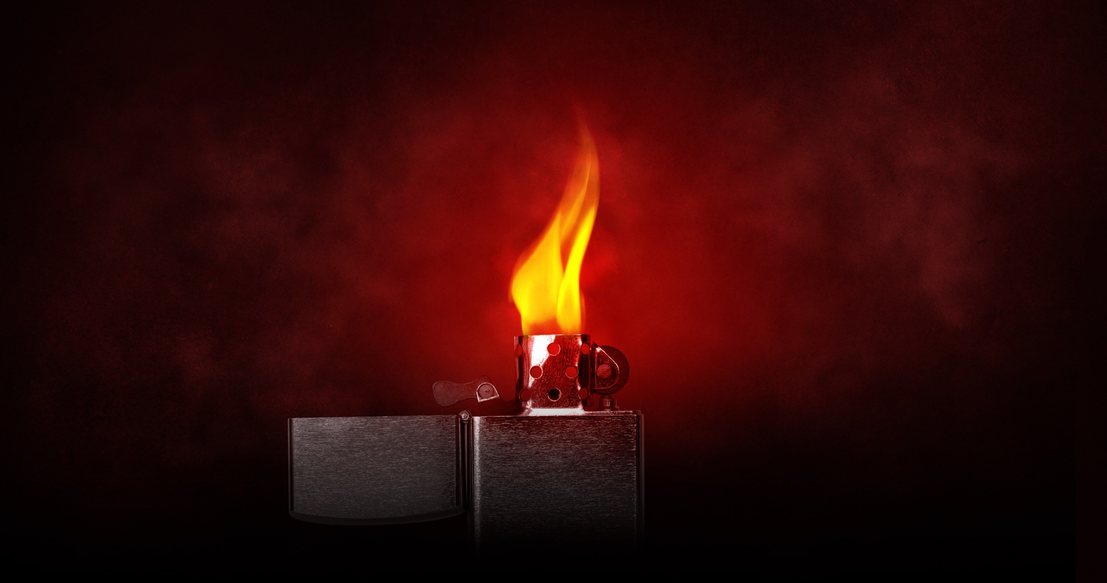 lighter flame burn kindle light warm zippo heat 4k, HD Wallpaper