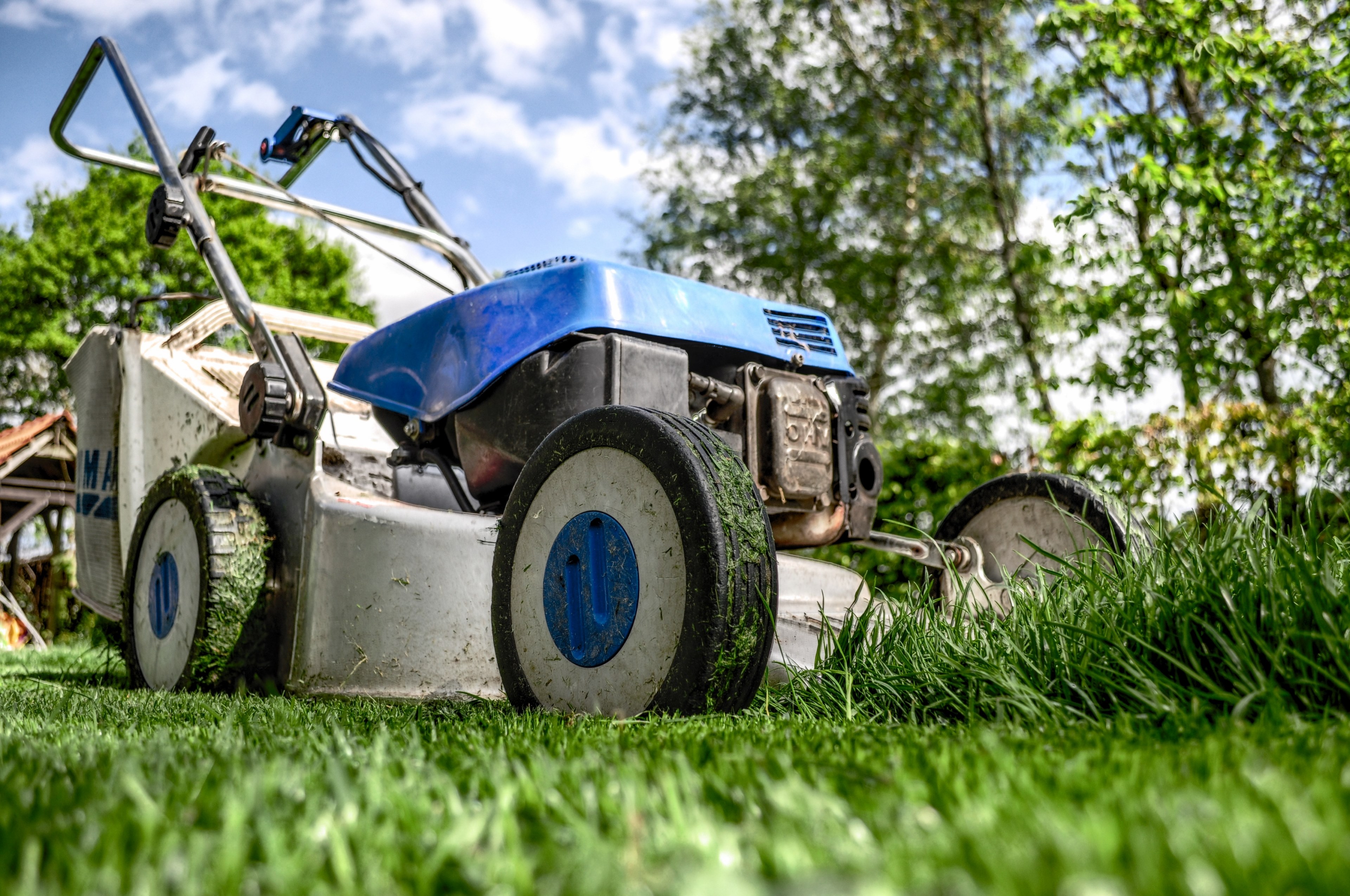 lawnmower gardening lawn mower lawn mower chassis 4k, HD Wallpaper