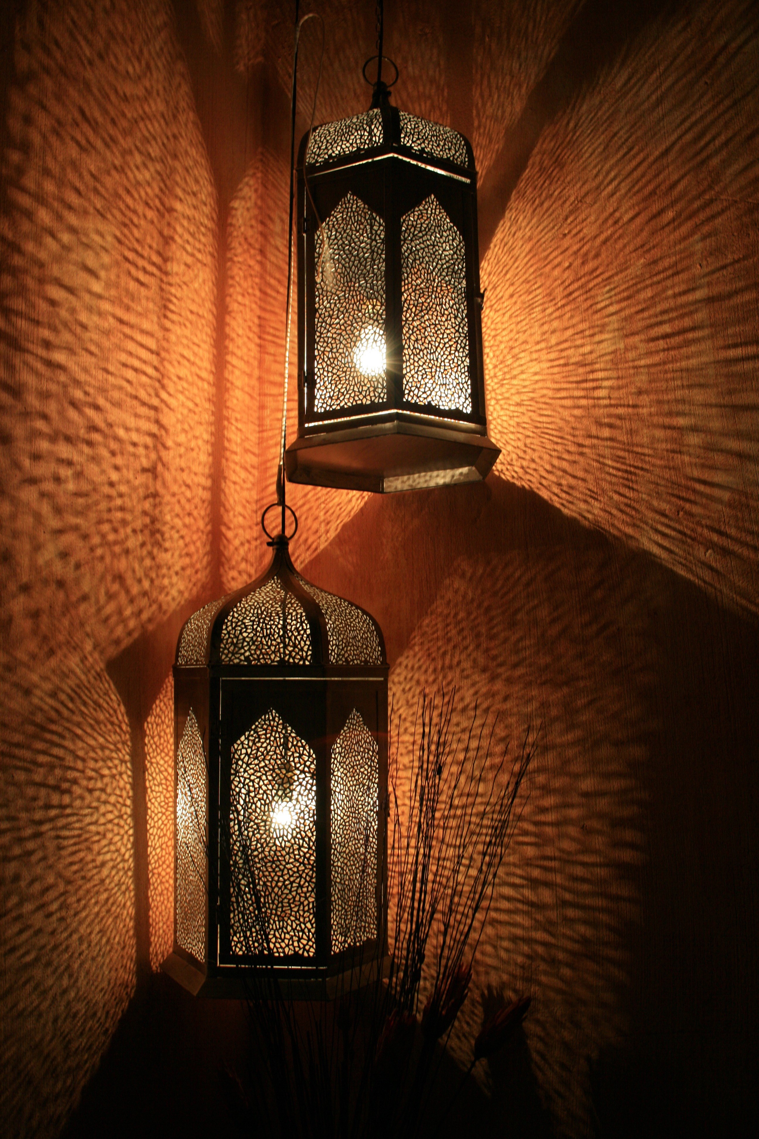 lanterns lamps decorative diffused light 4k, Phone HD Wallpaper