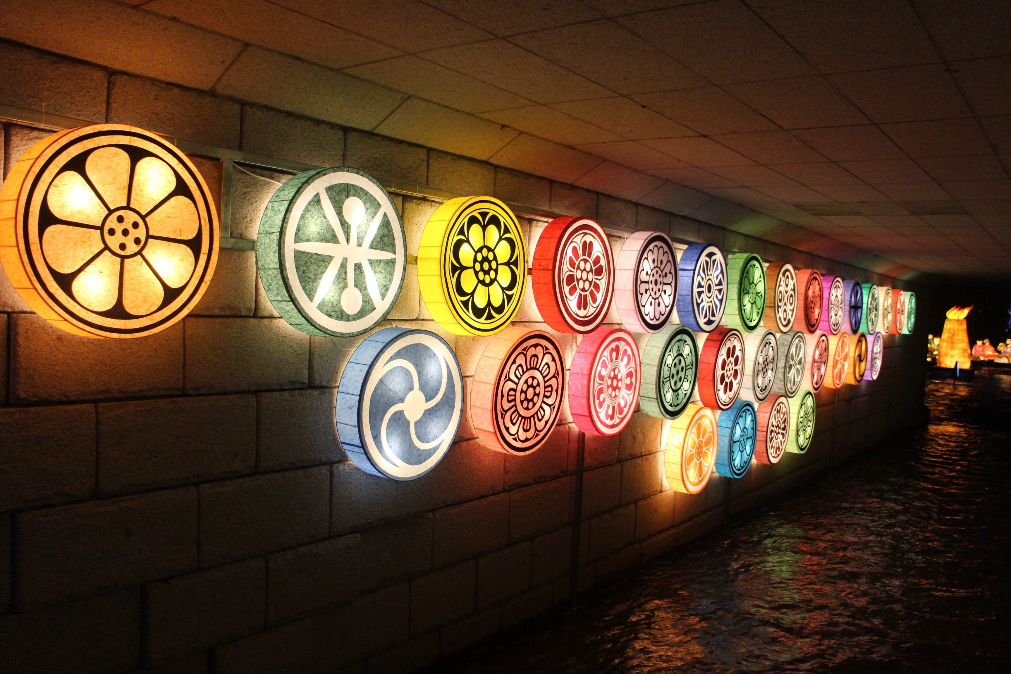 lantern festival seoul cheonggyecheon stream lantern 4k, HD Wallpaper