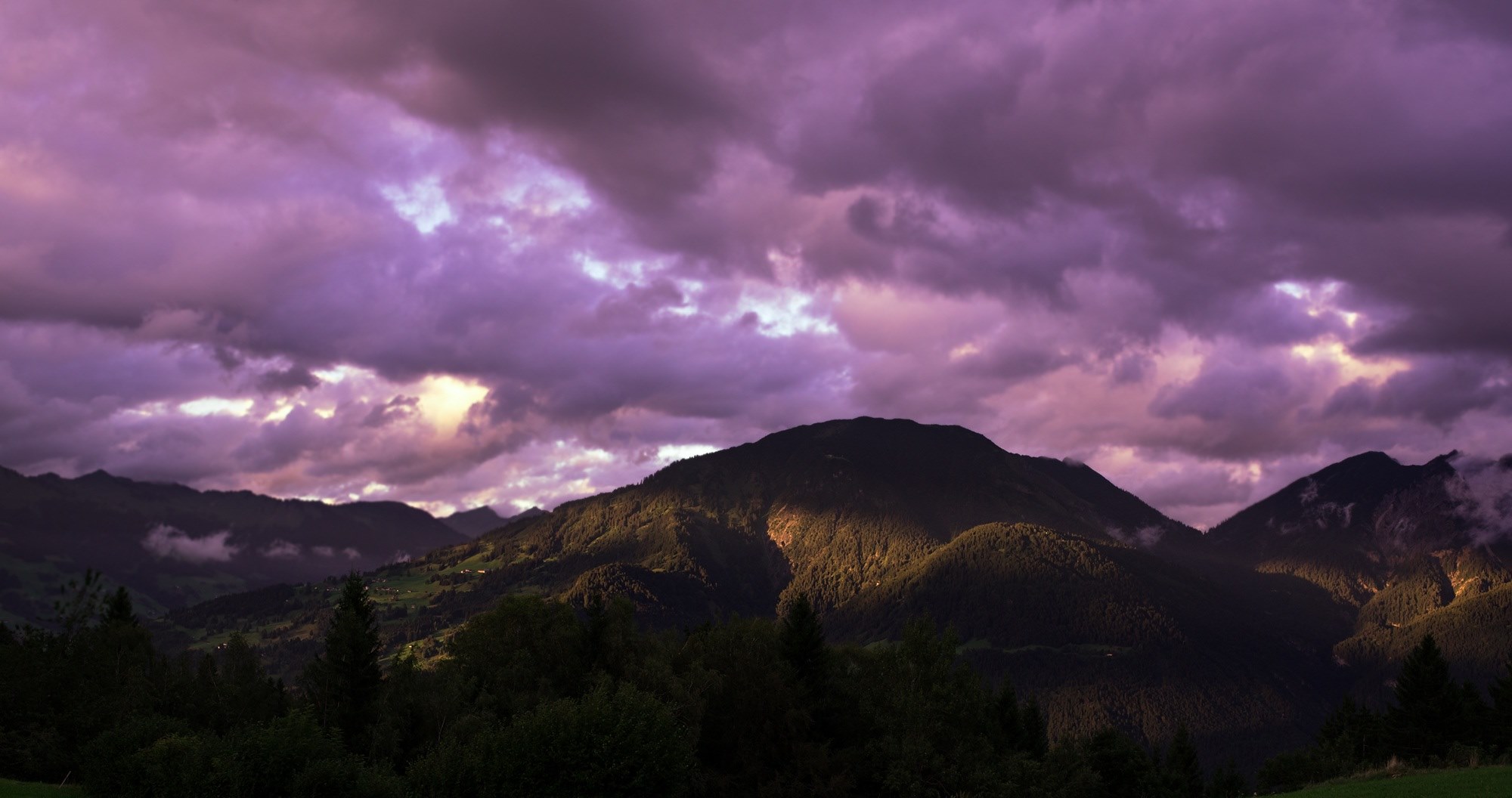 landscape mountains sky clouds nature weather mood 4k, HD Wallpaper