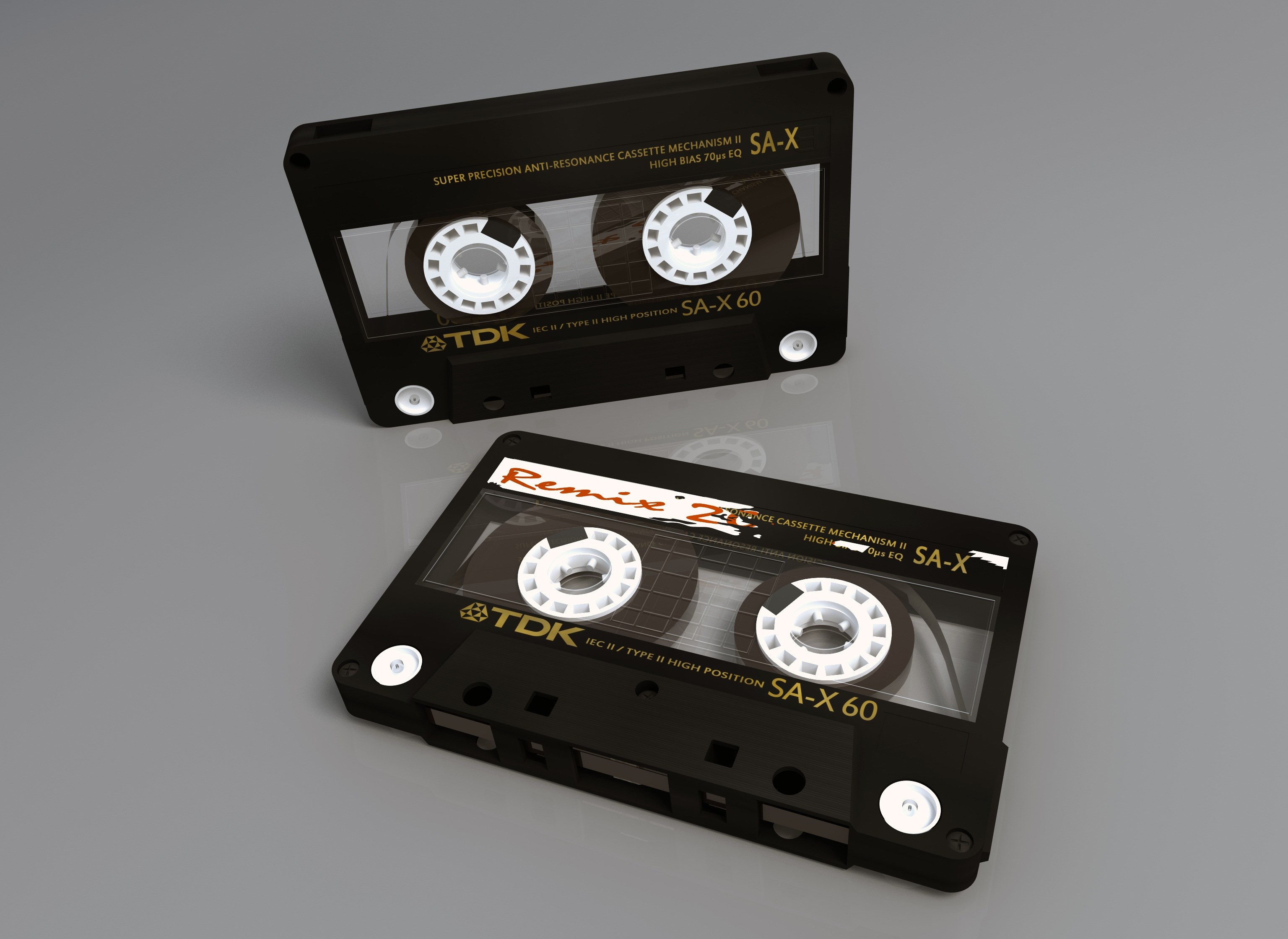 k7 plastic magnetic tape black tdk 3d music 4k, HD Wallpaper