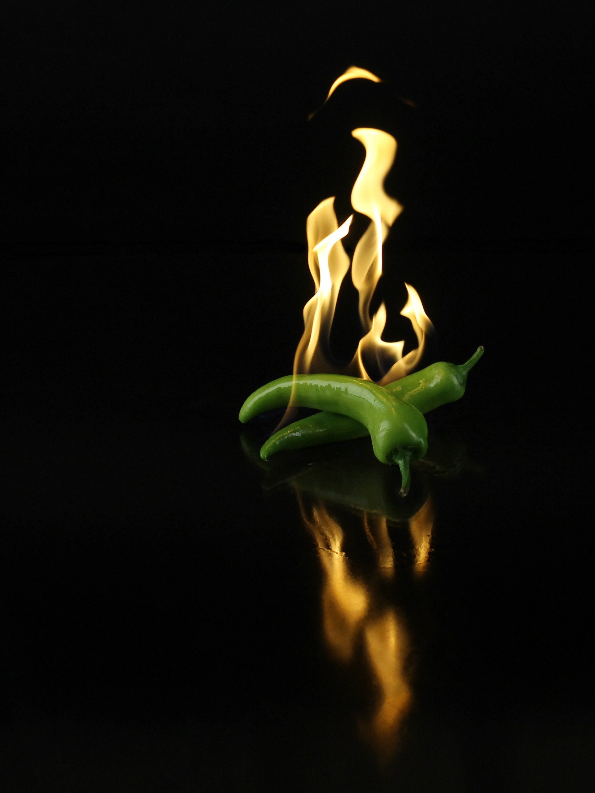 hot pepper pepper fire food green hot vegetables 4k, Phone HD Wallpaper