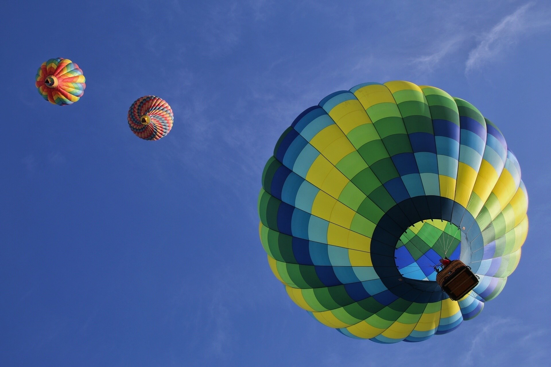 hot air balloons floating fun colorful air 4k, HD Wallpaper