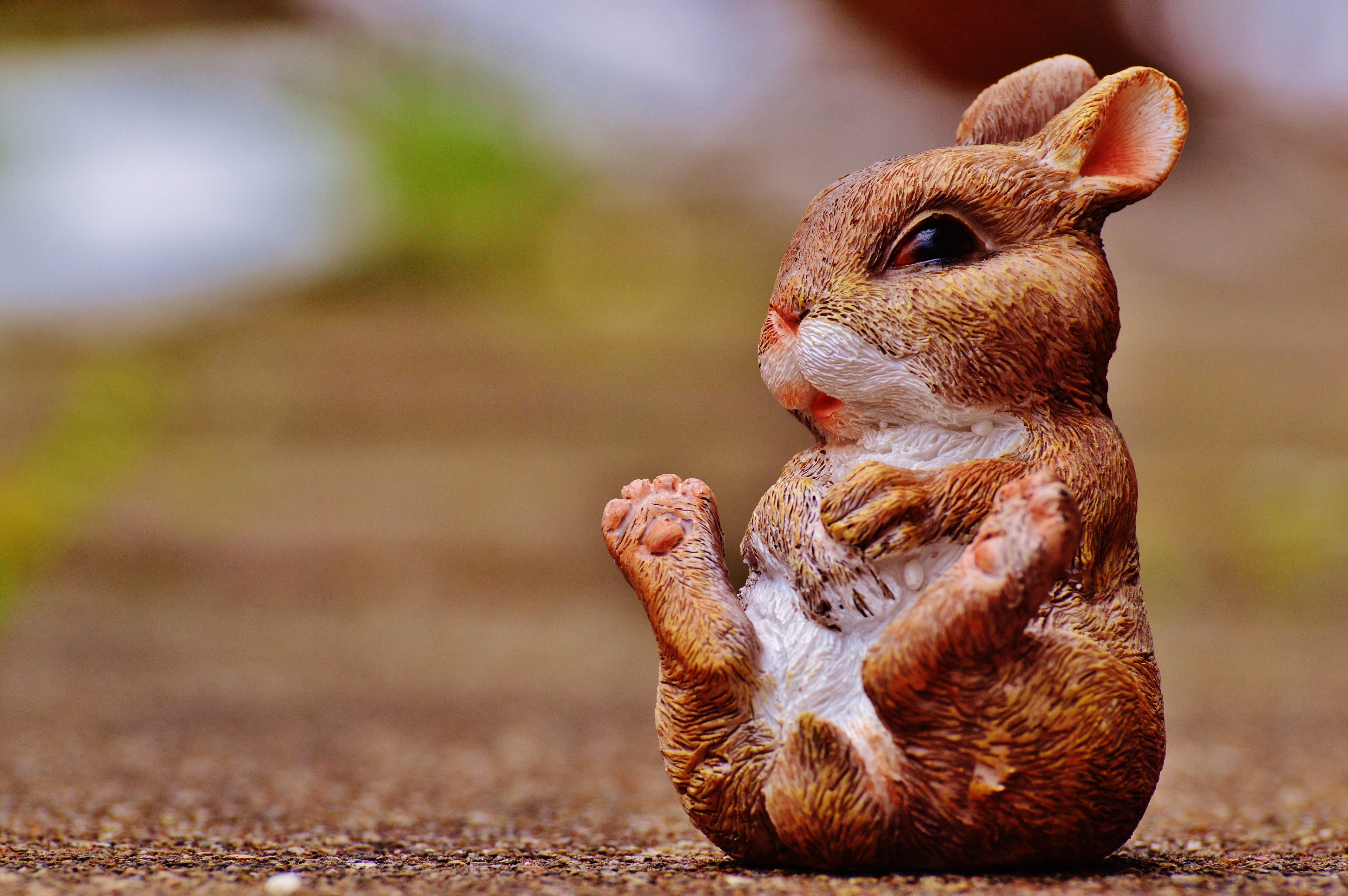 hare easter bunny easter cute figure easter theme 4k, HD Wallpaper