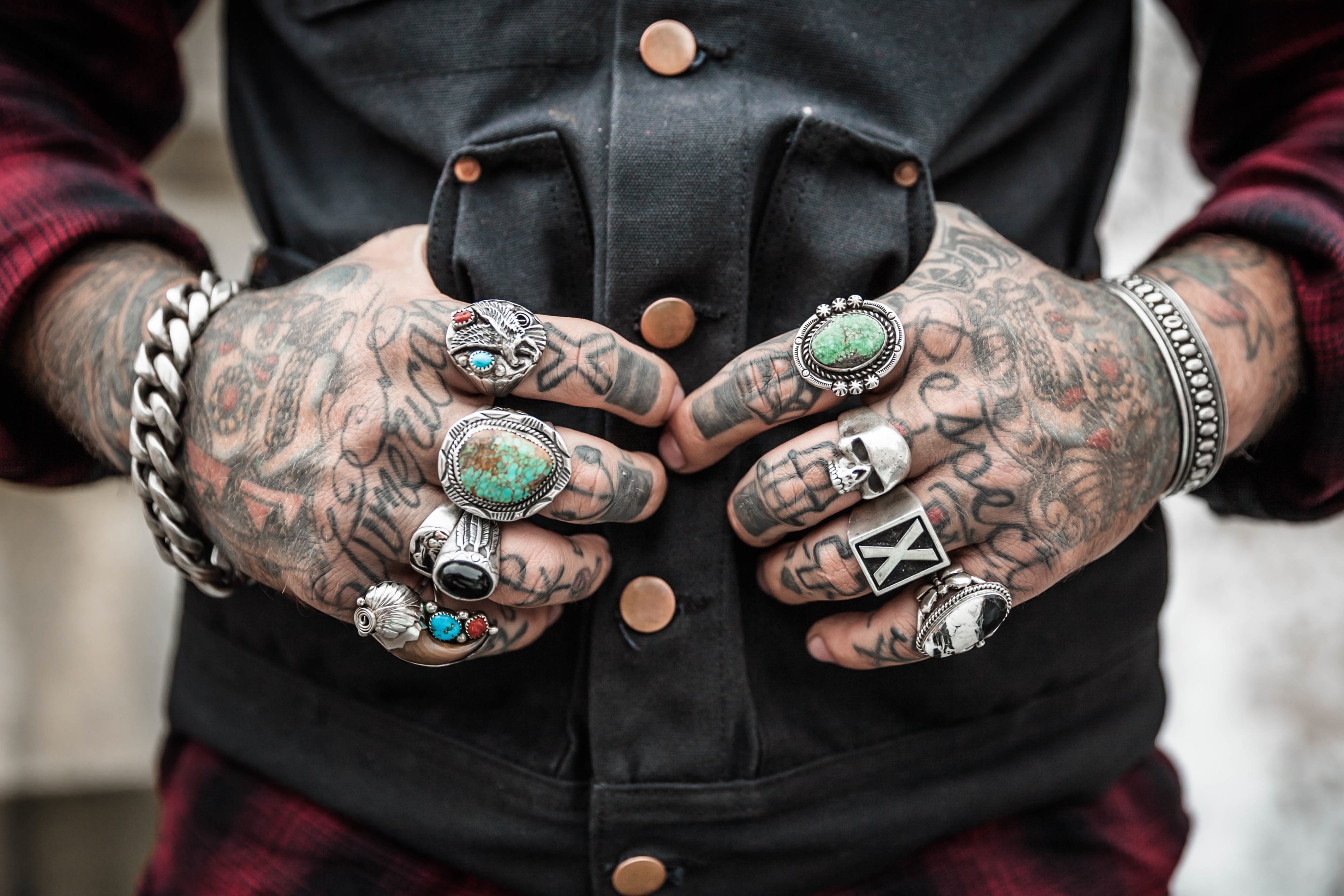 hands tattoos rings accessories drawing design 4k, HD Wallpaper