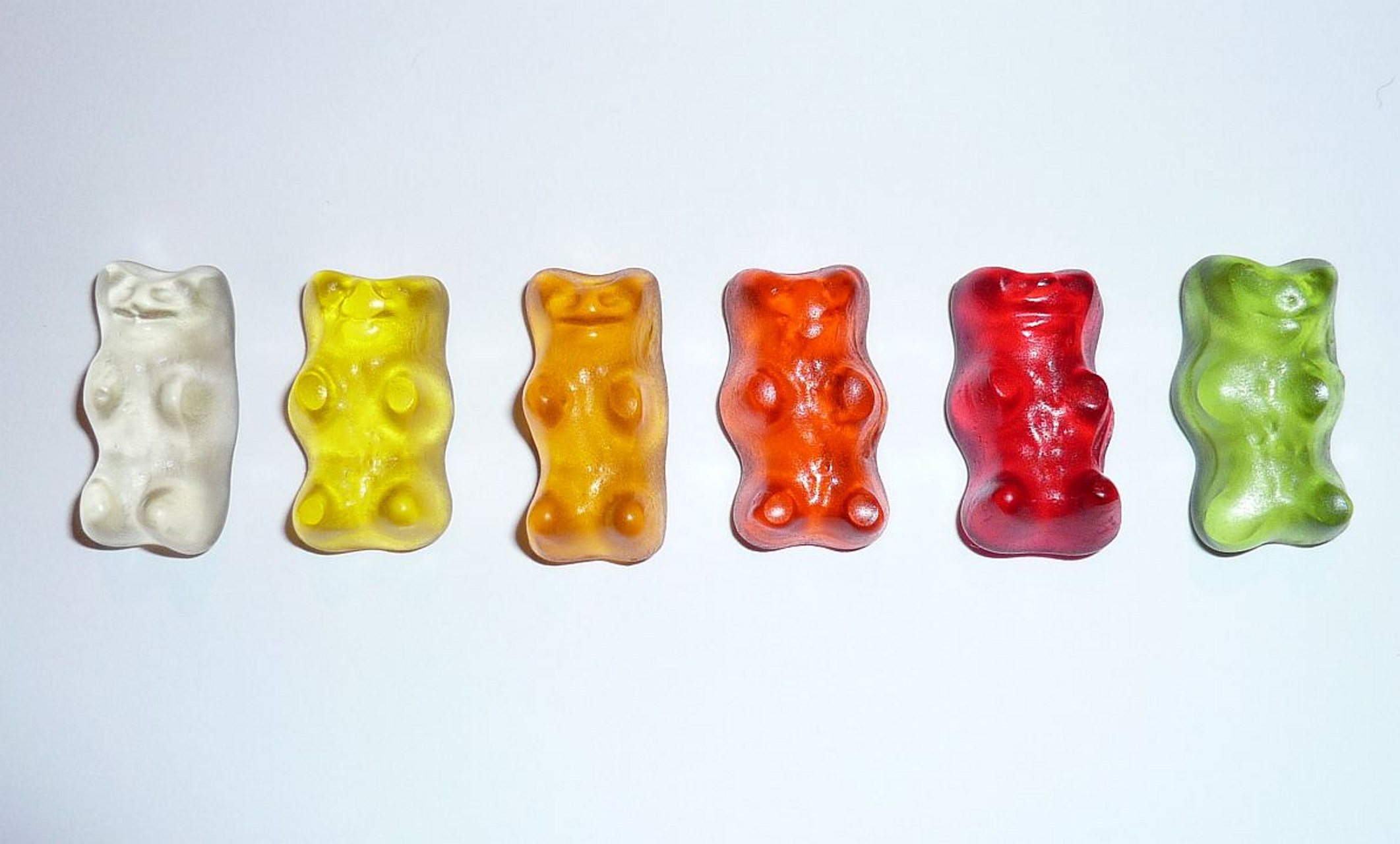 gummi bears fruit gums bear sweetness colorful 4k, HD Wallpaper