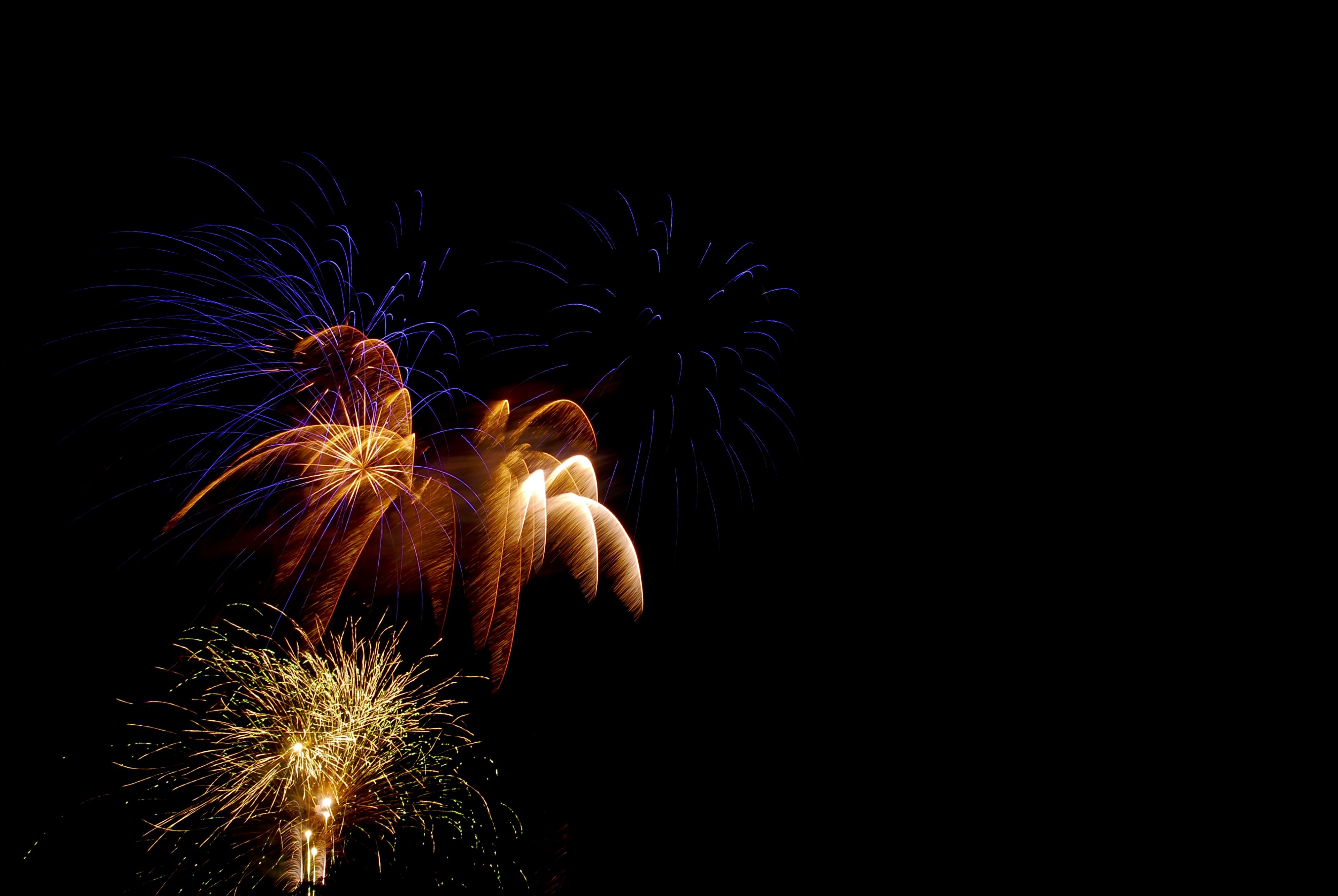 fireworks celebration holiday party event festival 4k, HD Wallpaper