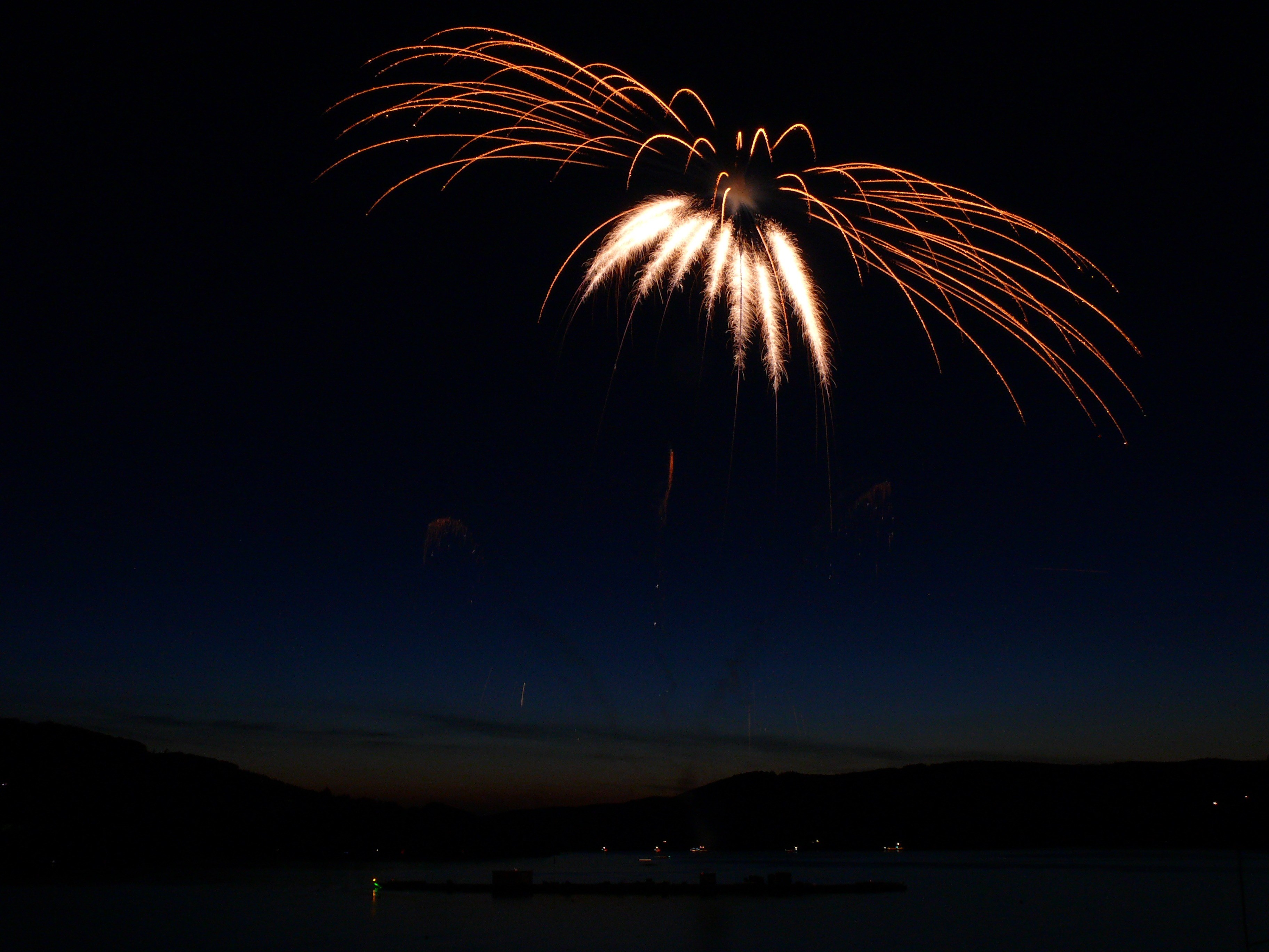 fireworks sparklers bank celebration light flame 4k, HD Wallpaper