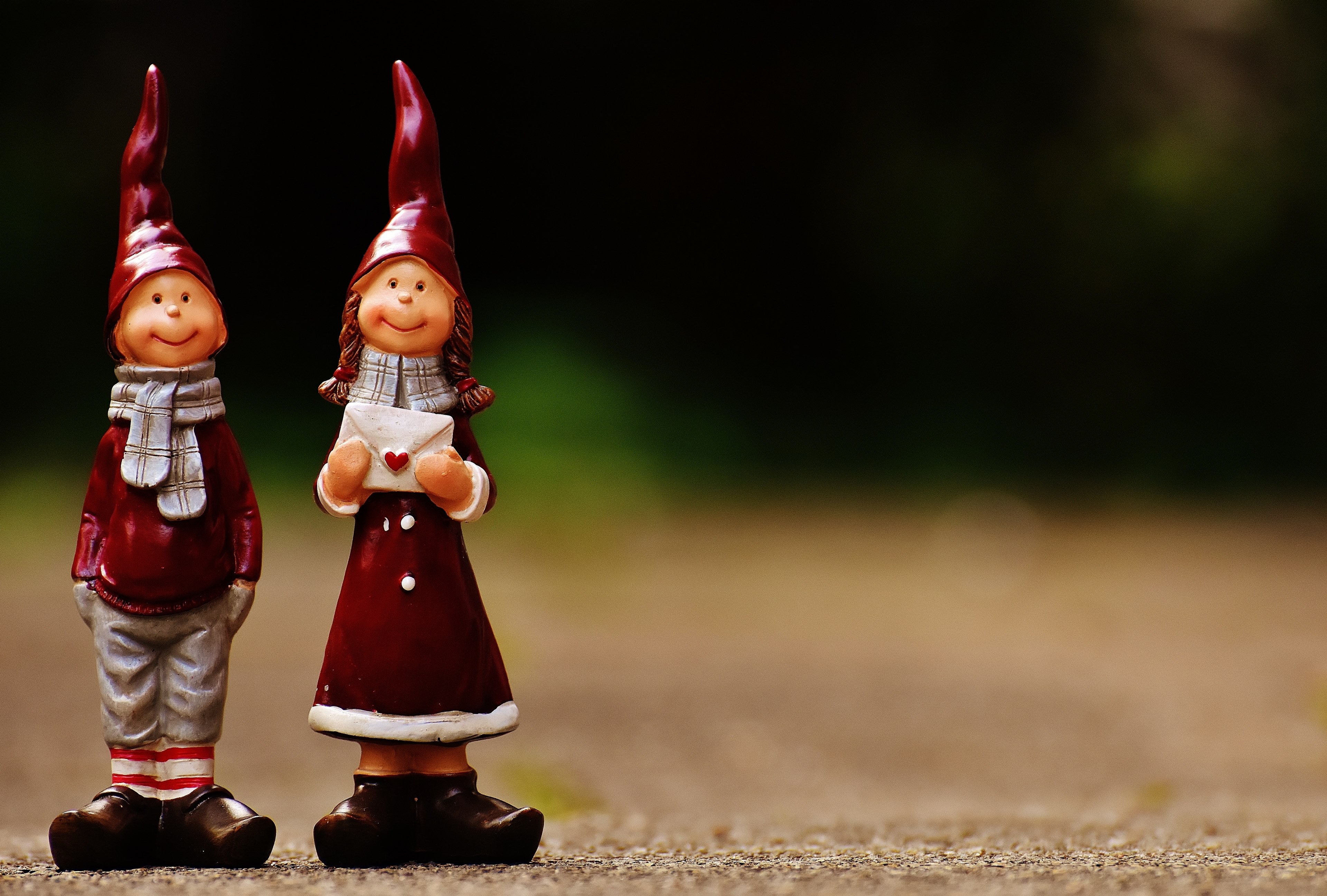 figures heart funny winter christmas deco 4k, HD Wallpaper