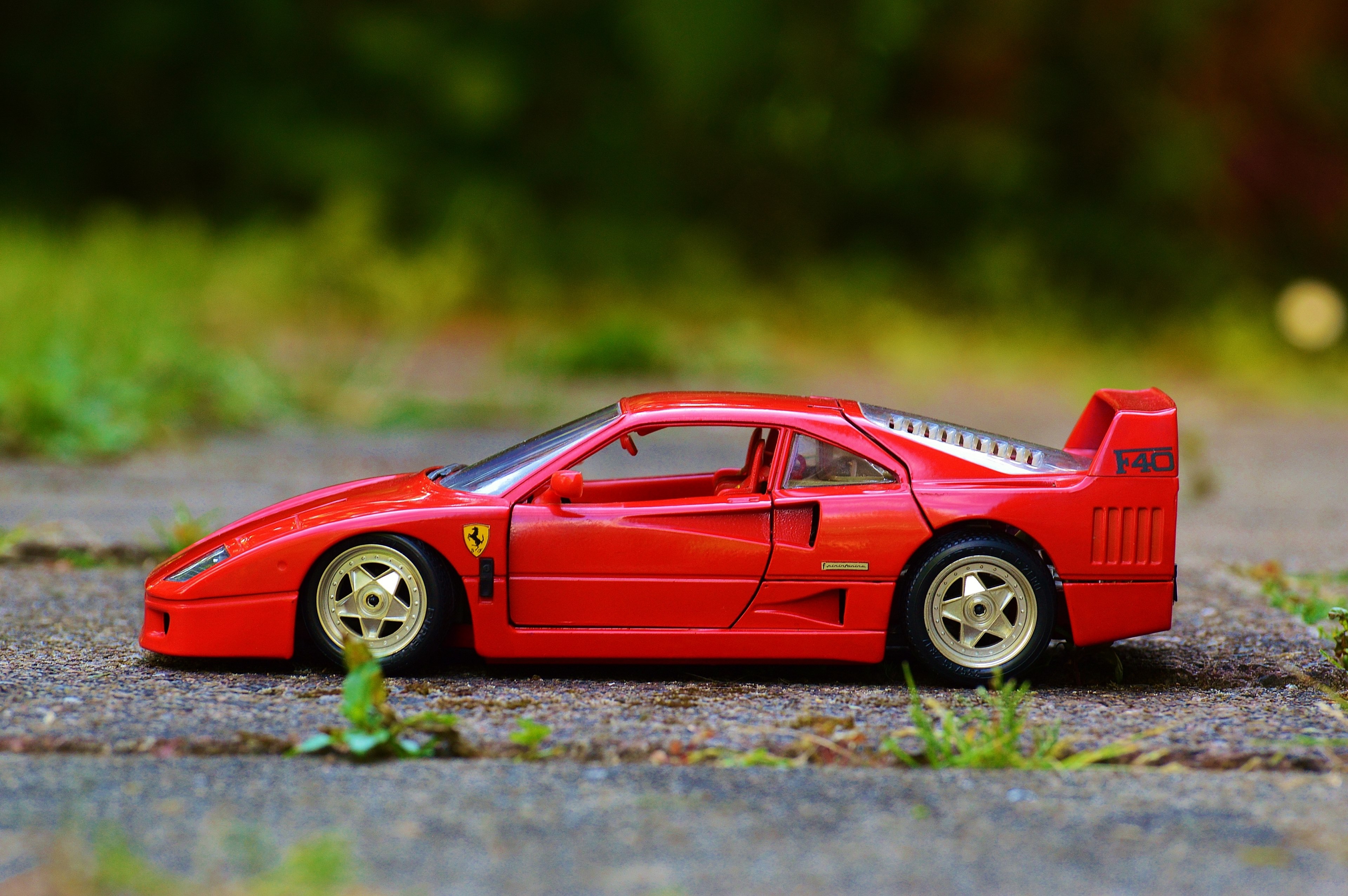 ferrari red auto sports car model car vehicle 4k, HD Wallpaper