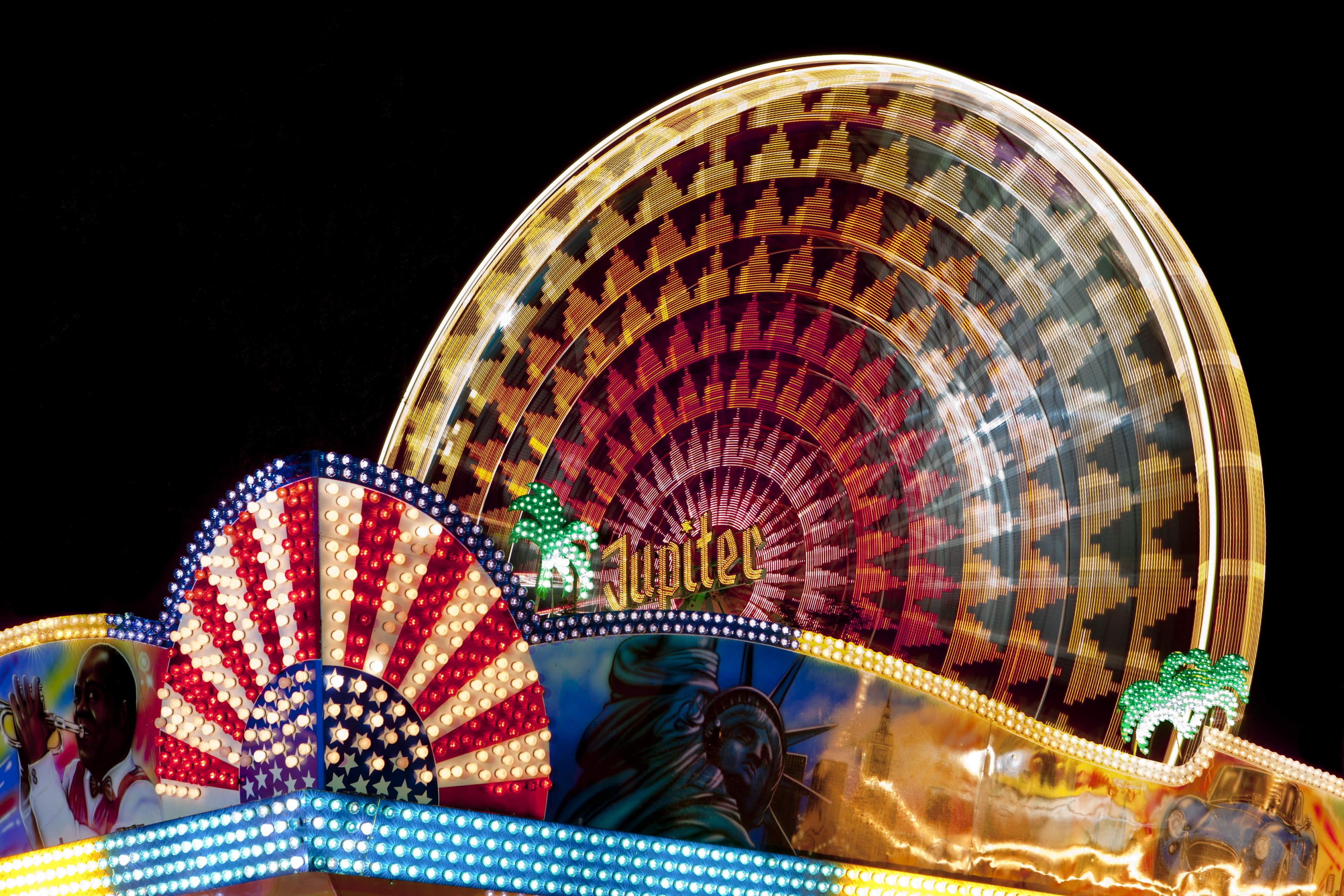 fair fairground ferris wheel folk festival 4k, HD Wallpaper