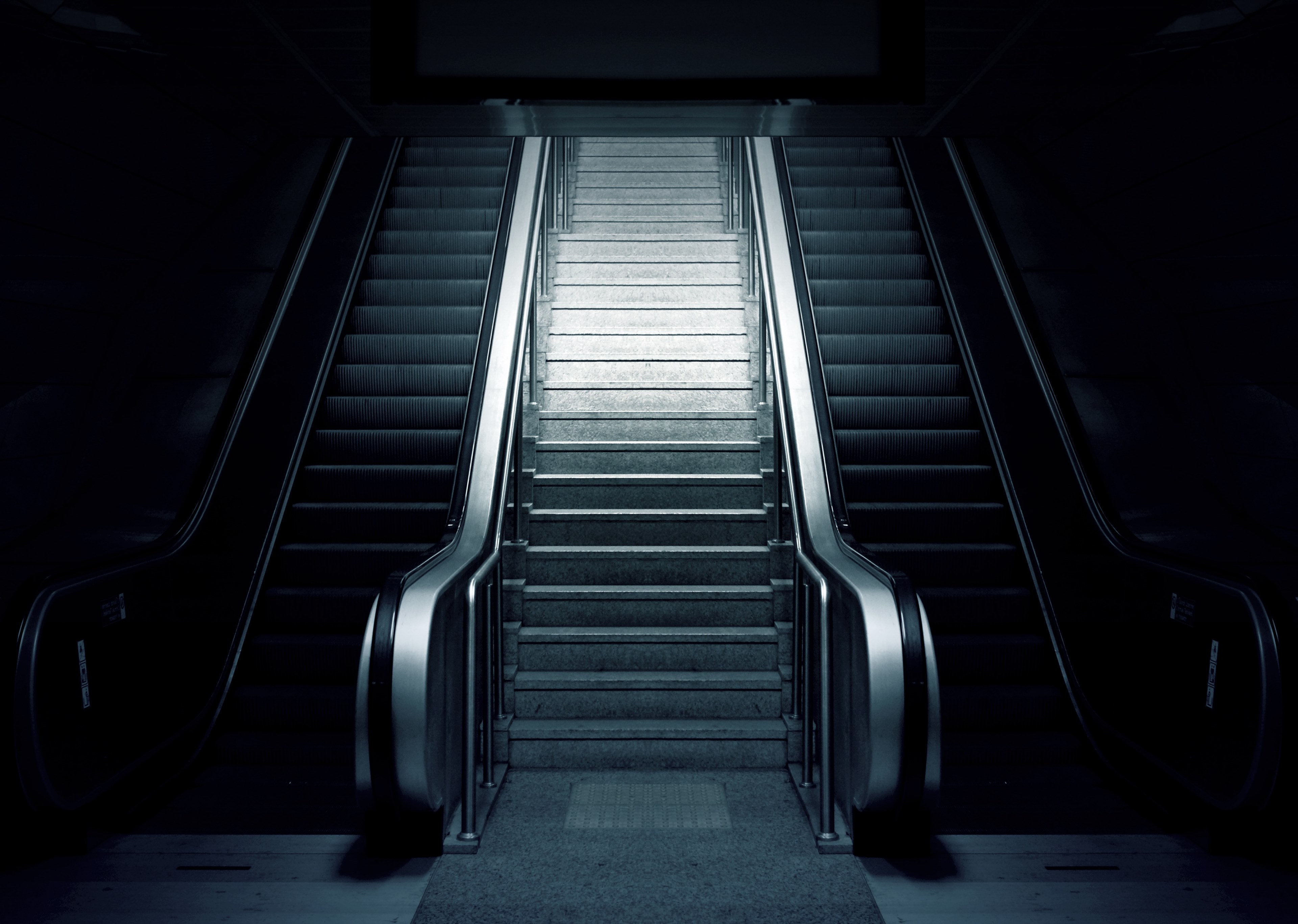 escalator metro stairs subway urban station 4k, HD Wallpaper