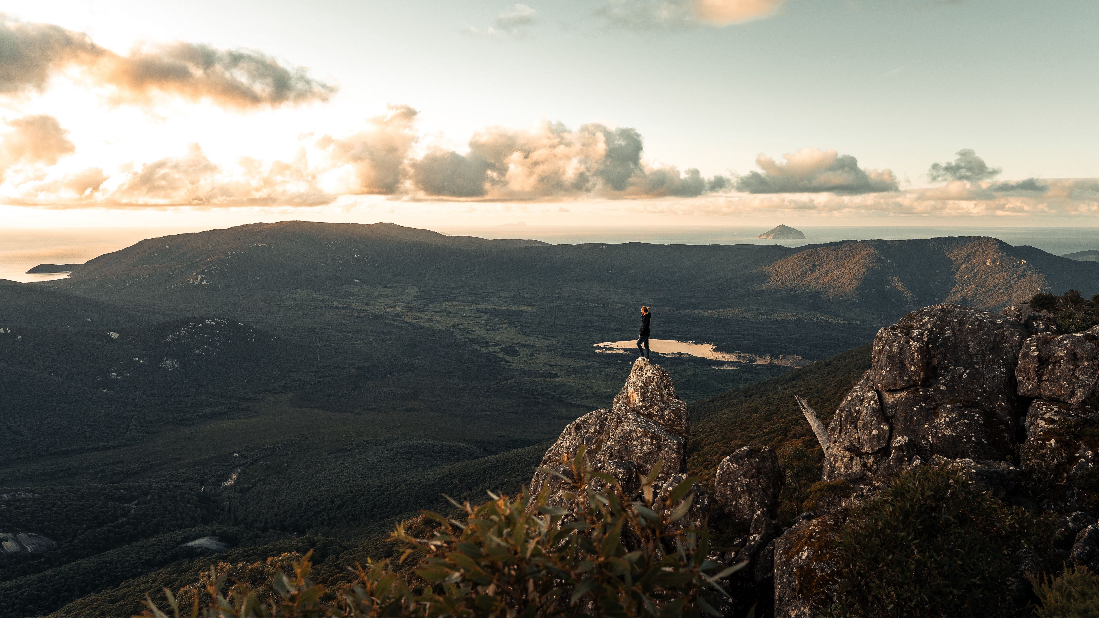 lonely, loneliness, rock, mountains, 4k, HD Wallpaper