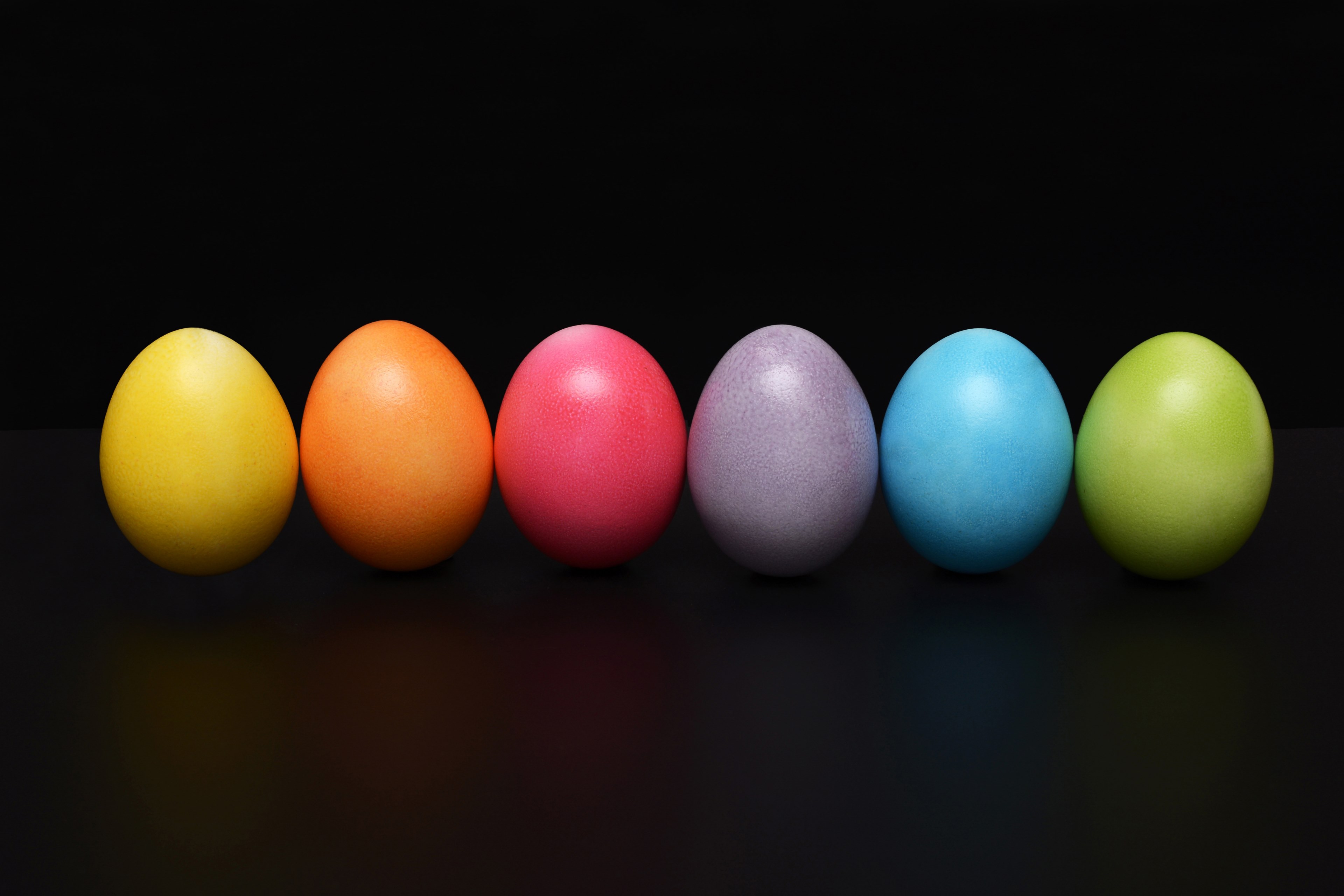 easter eggs colorful easter happy easter color 4k, HD Wallpaper