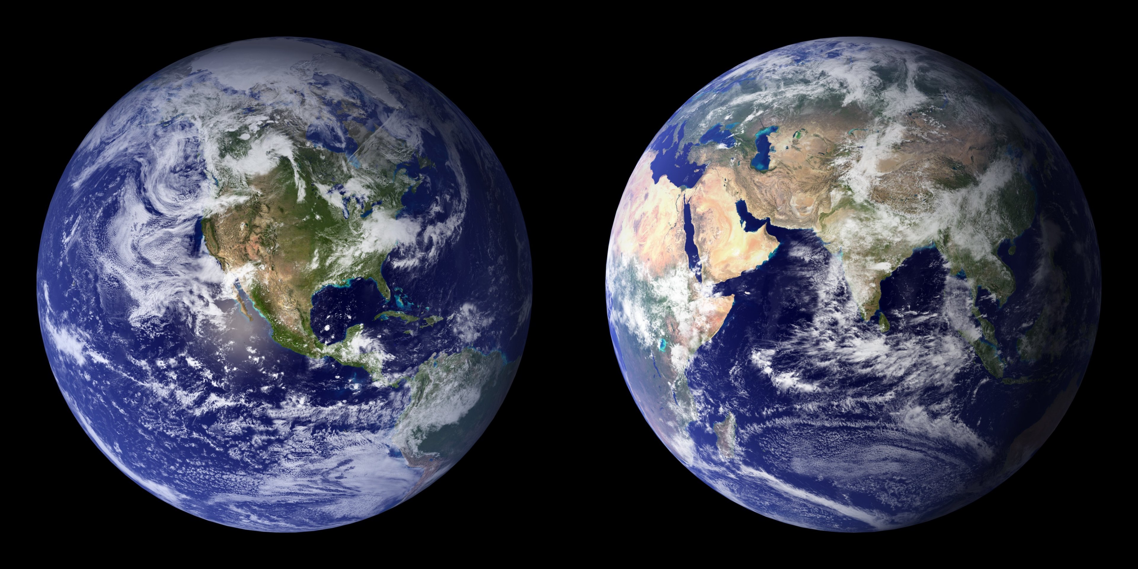 earth planet front side back continents globe 4k, HD Wallpaper