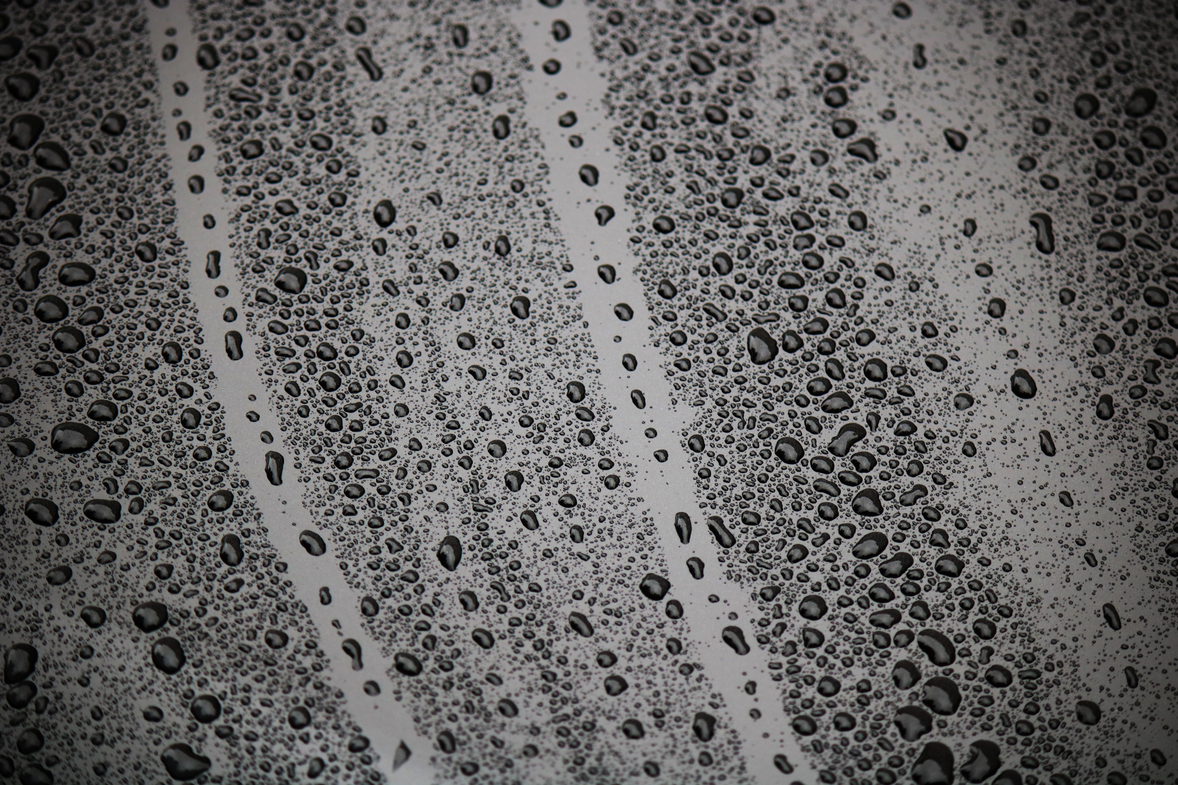 drip wet drop of water rain water metal paint 4k, HD Wallpaper