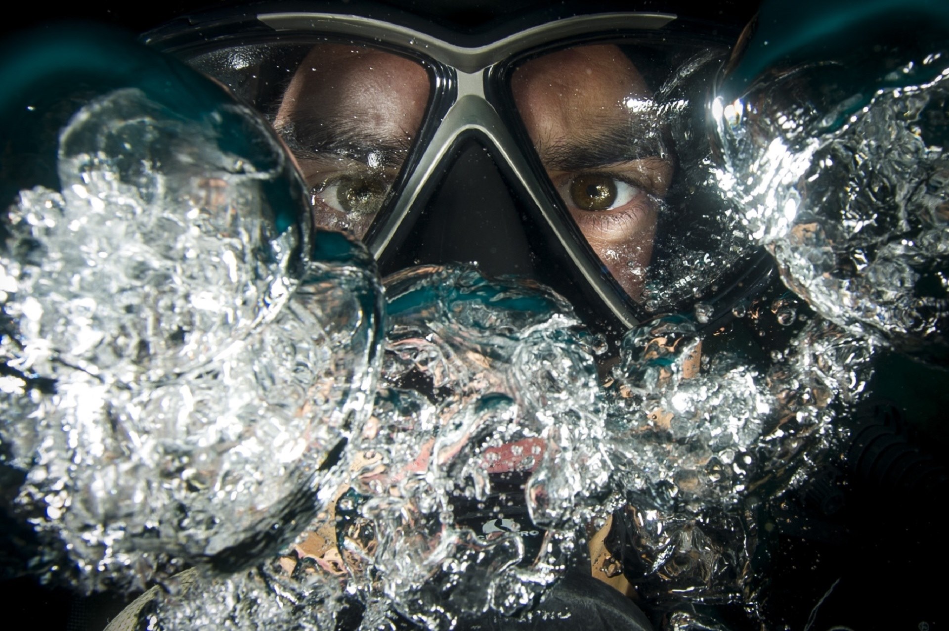 diver scuba underwater ocean sea photography 4k, HD Wallpaper