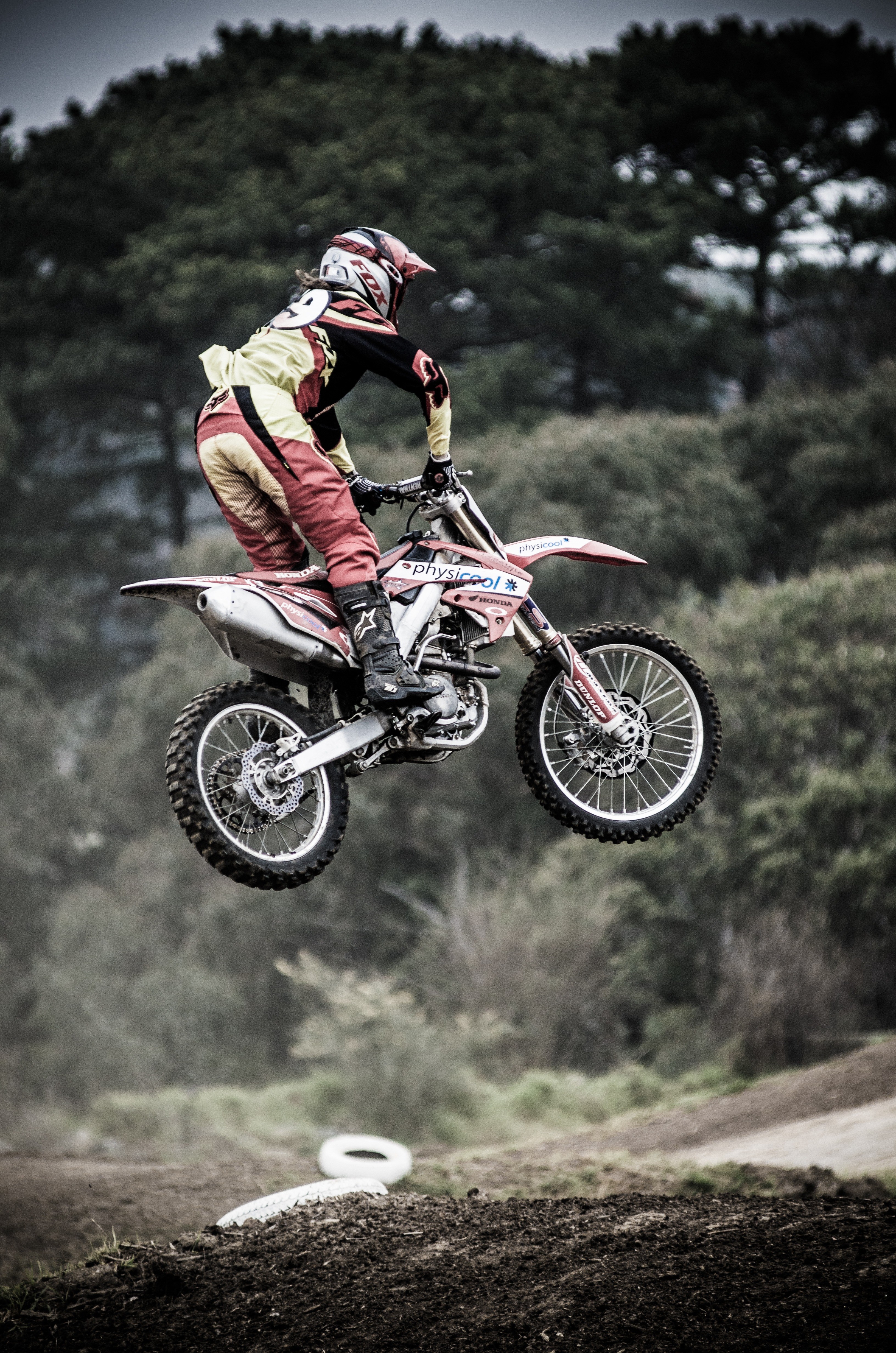 dirt bike motorcycle exhaust metal metallic 4k, Phone HD Wallpaper