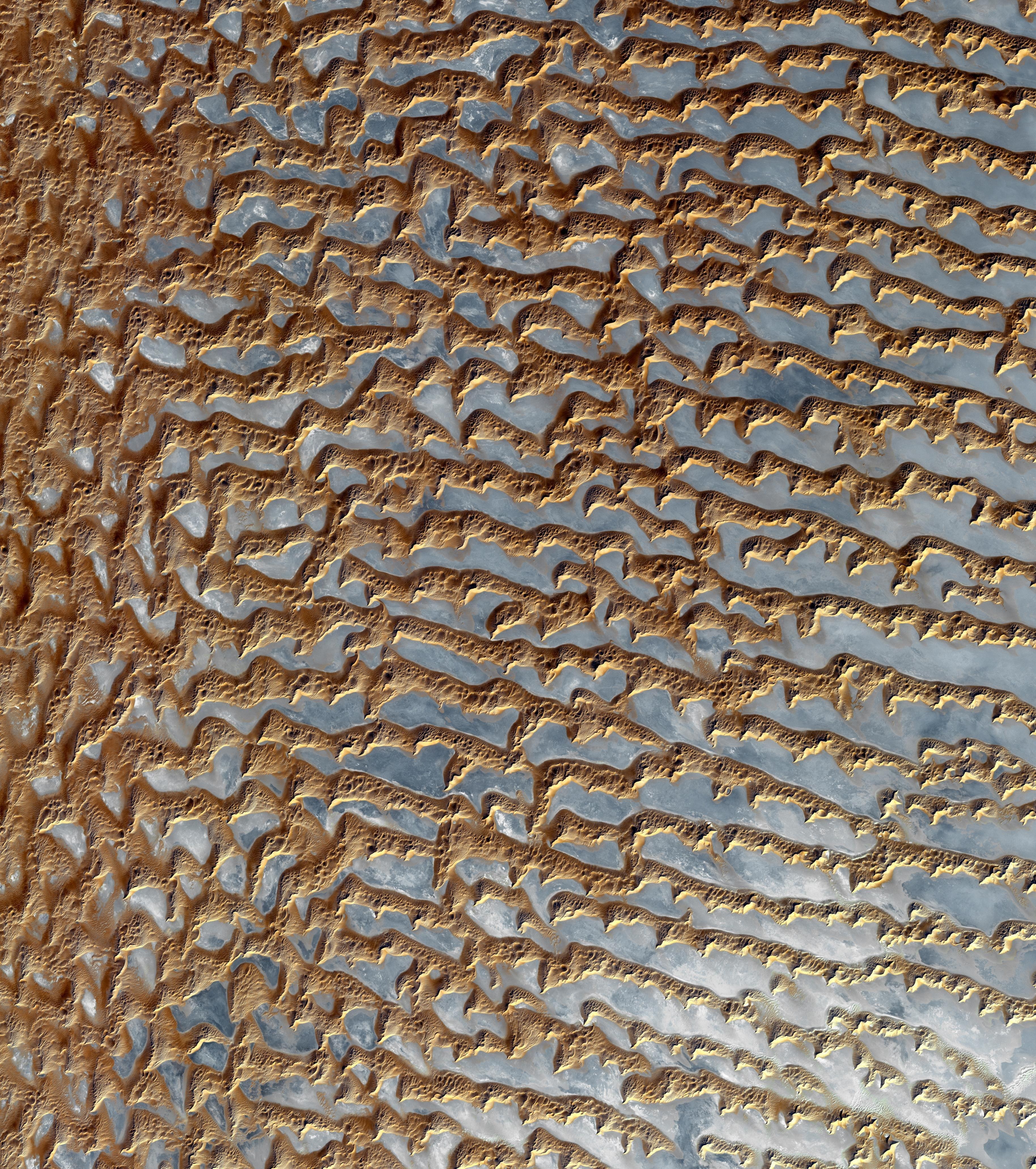 desert dunes sand dunes dune sea aerial view 4k, Phone HD Wallpaper