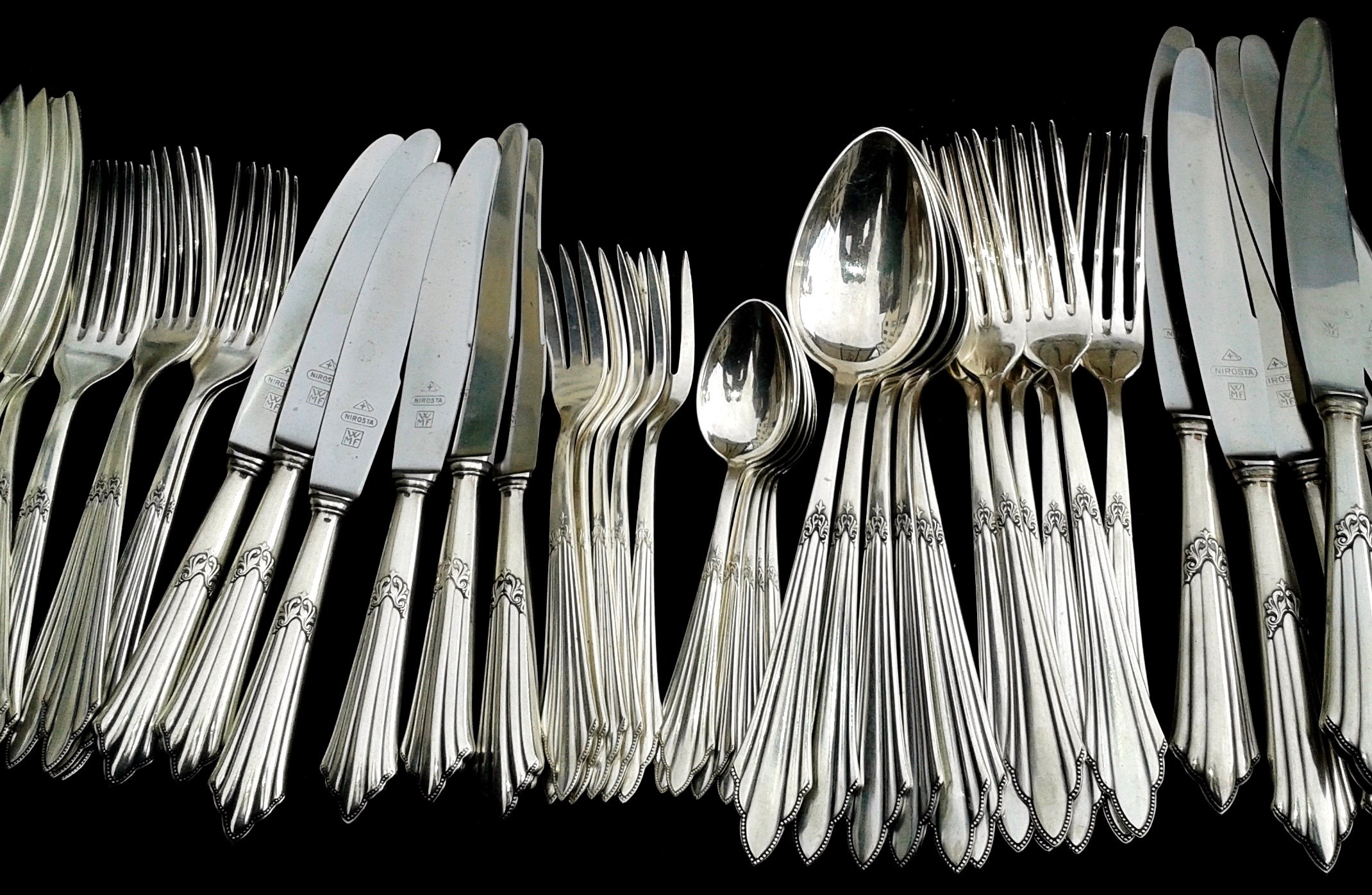 cutlery panel cutlery knife forks spoon silverware 4k, HD Wallpaper
