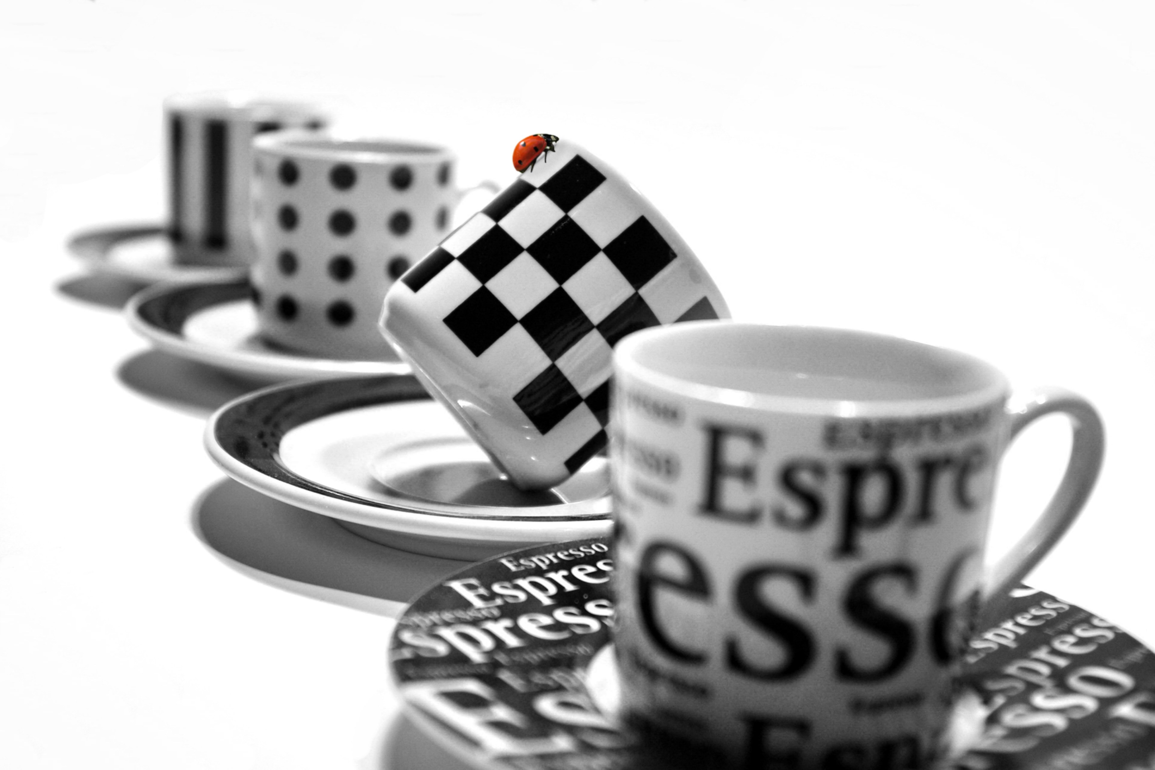 cup espresso saucer tableware porcelain ceramic 4k, HD Wallpaper