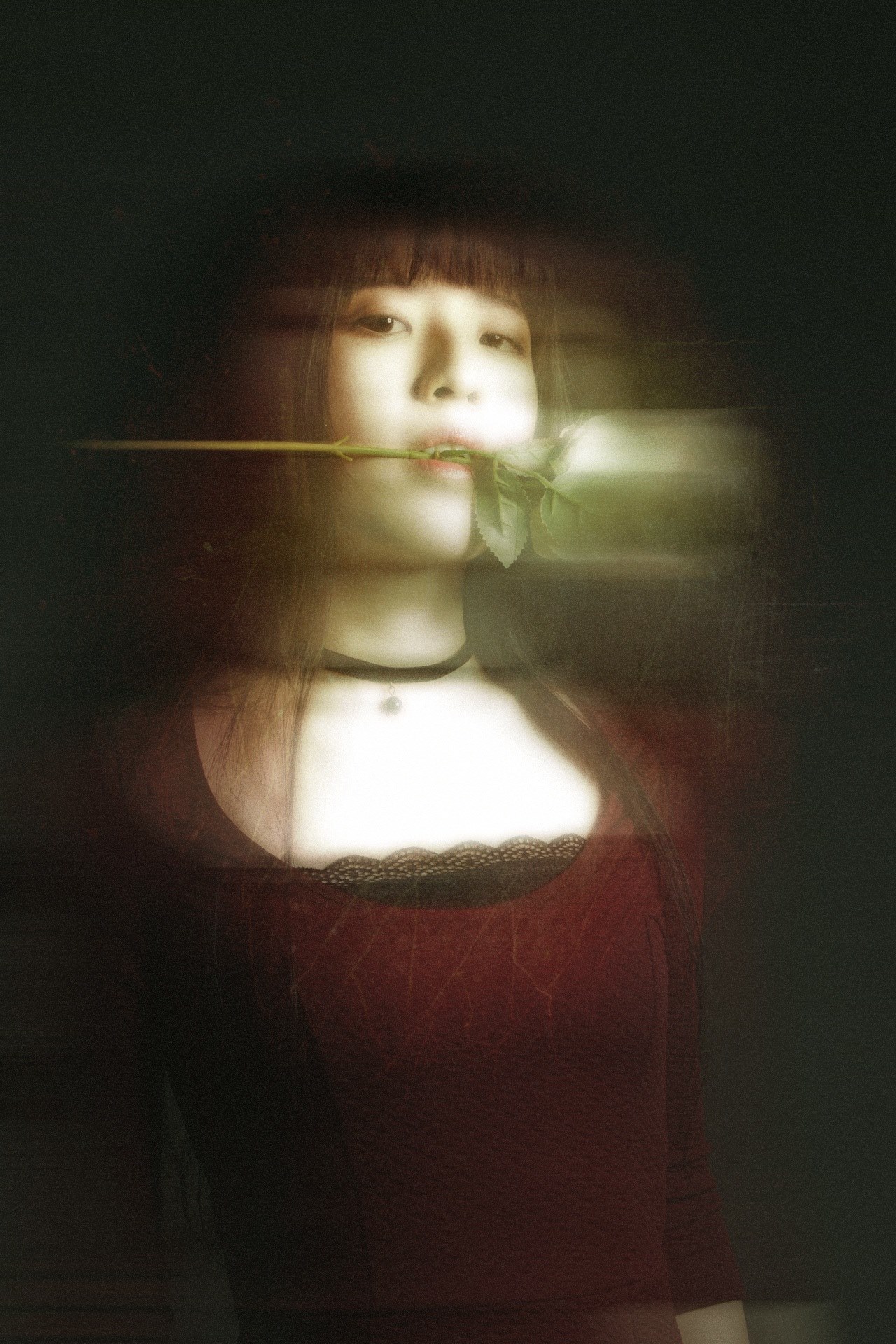 creepy model rose dark girl vampire 4k, Phone HD Wallpaper