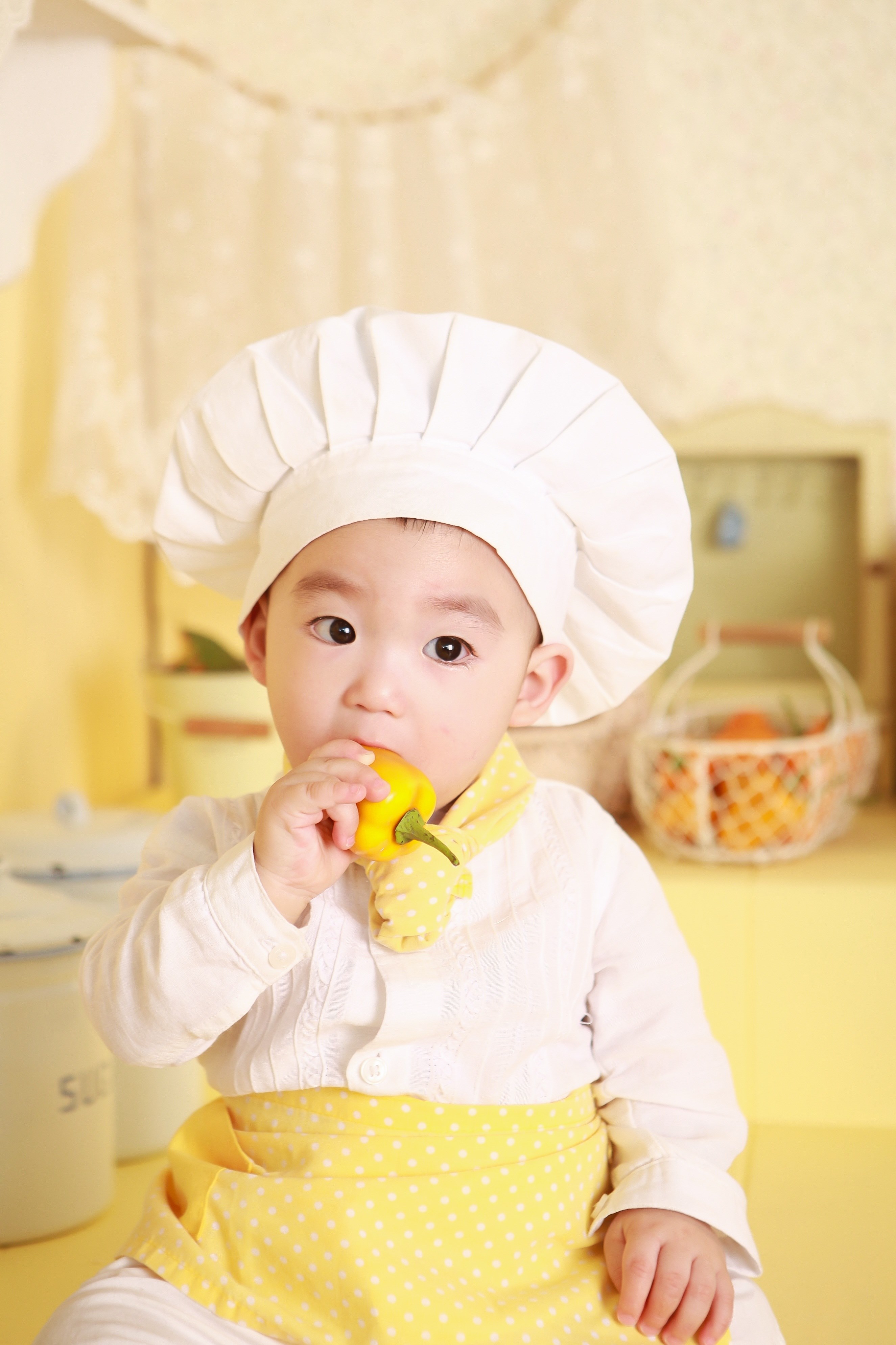 cooking baby only kitchen chef 4k, Phone HD Wallpaper