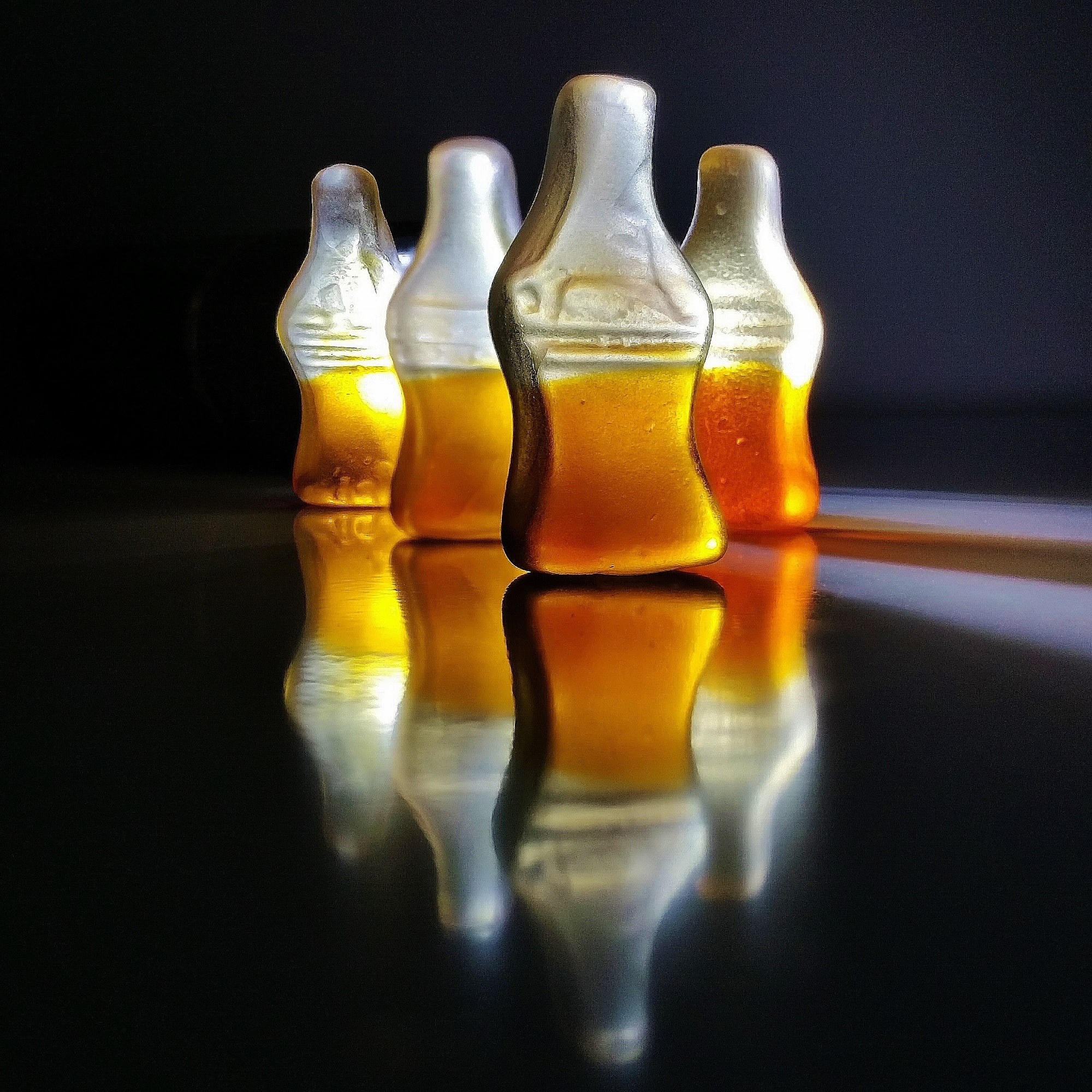 cola bottles fruit jelly sweetness haribo 4k, Phone HD Wallpaper