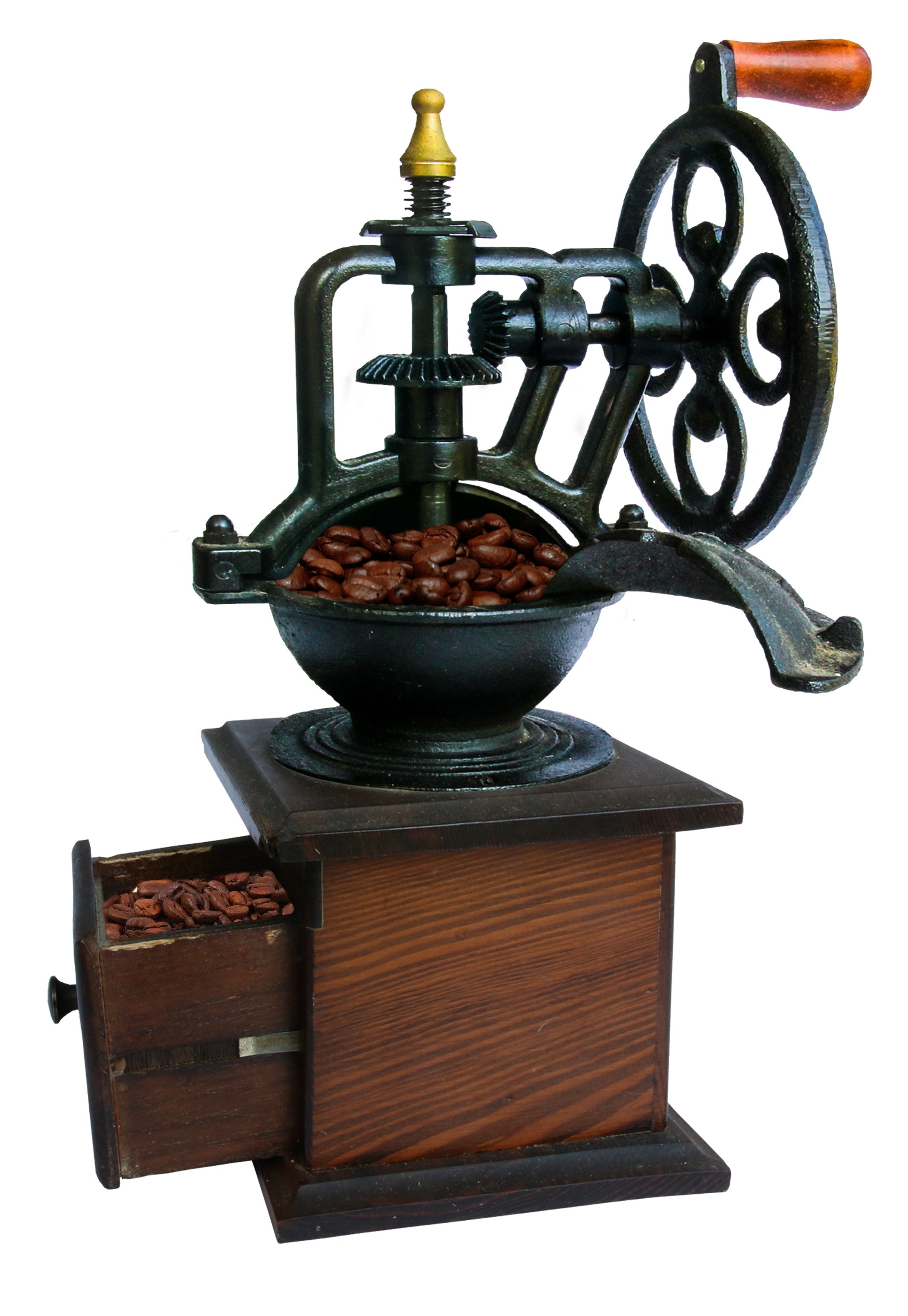 coffee grinder old crank mill historically 4k, Phone HD Wallpaper