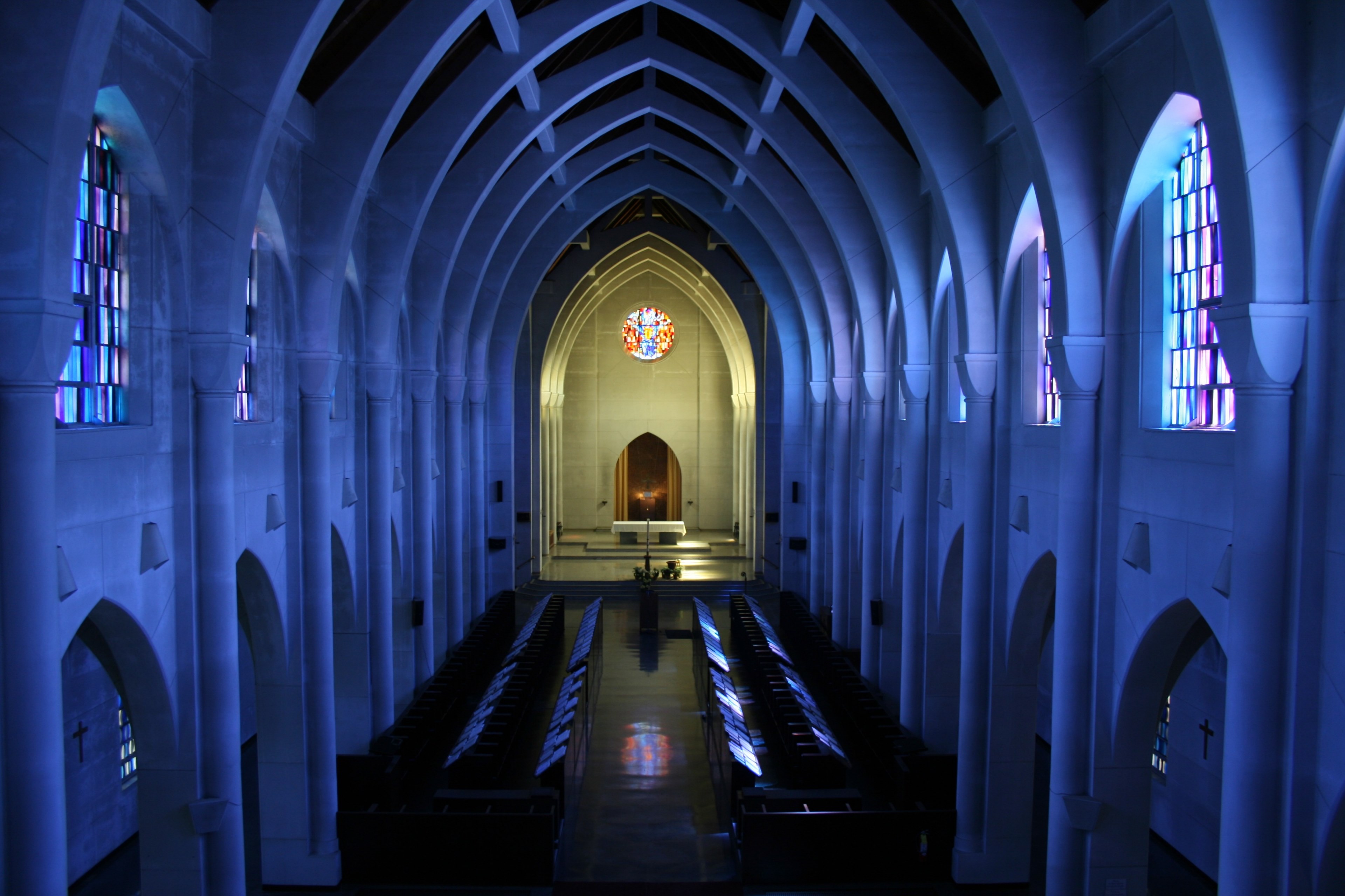 church trappist georgia monastery cathedral 4k, HD Wallpaper