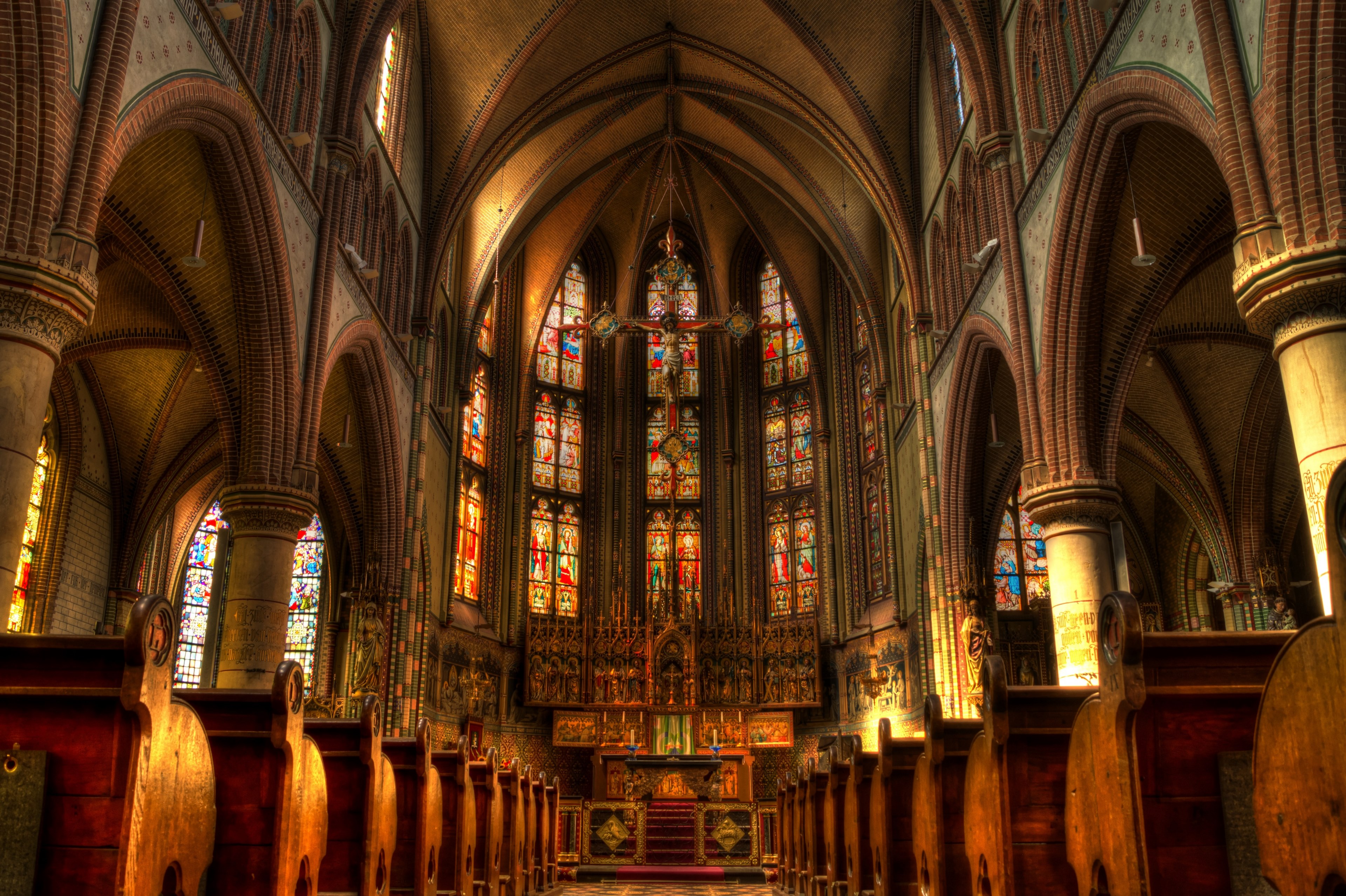 church altar mass religion christian holy 4k, HD Wallpaper