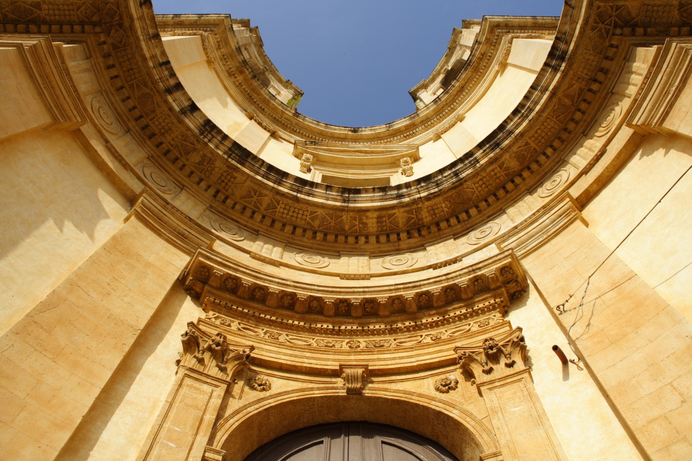 chiesa di montevergine church noto sicily baroque 4k, HD Wallpaper