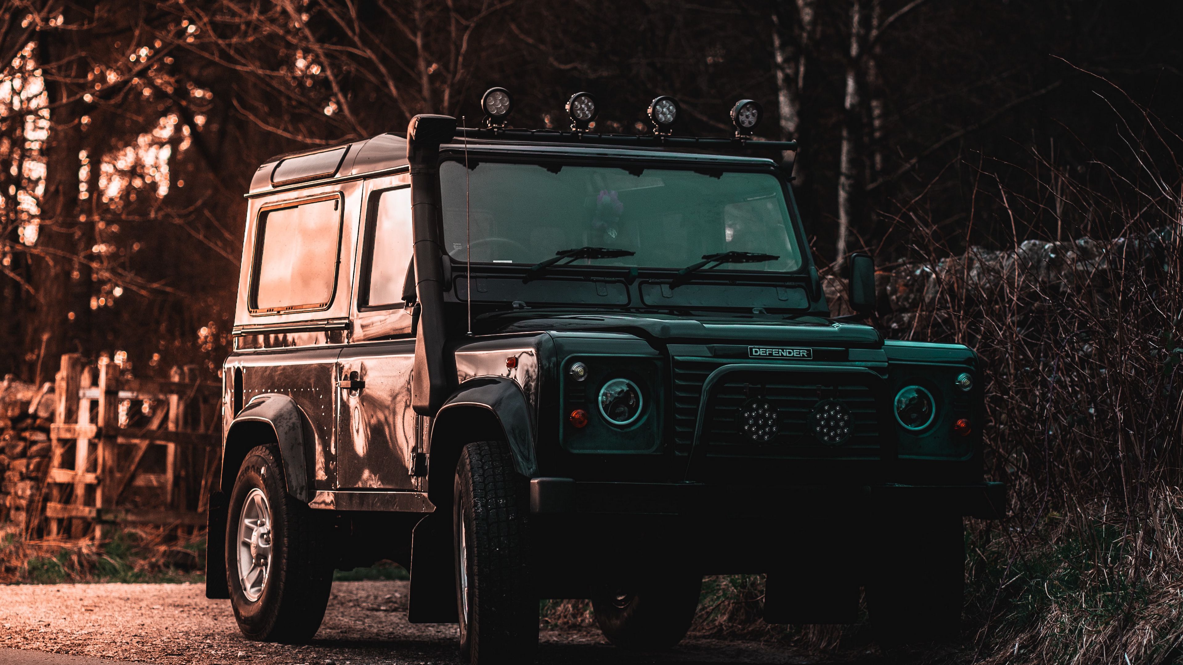 suv, car, front view, lights, road, 4k, HD Wallpaper