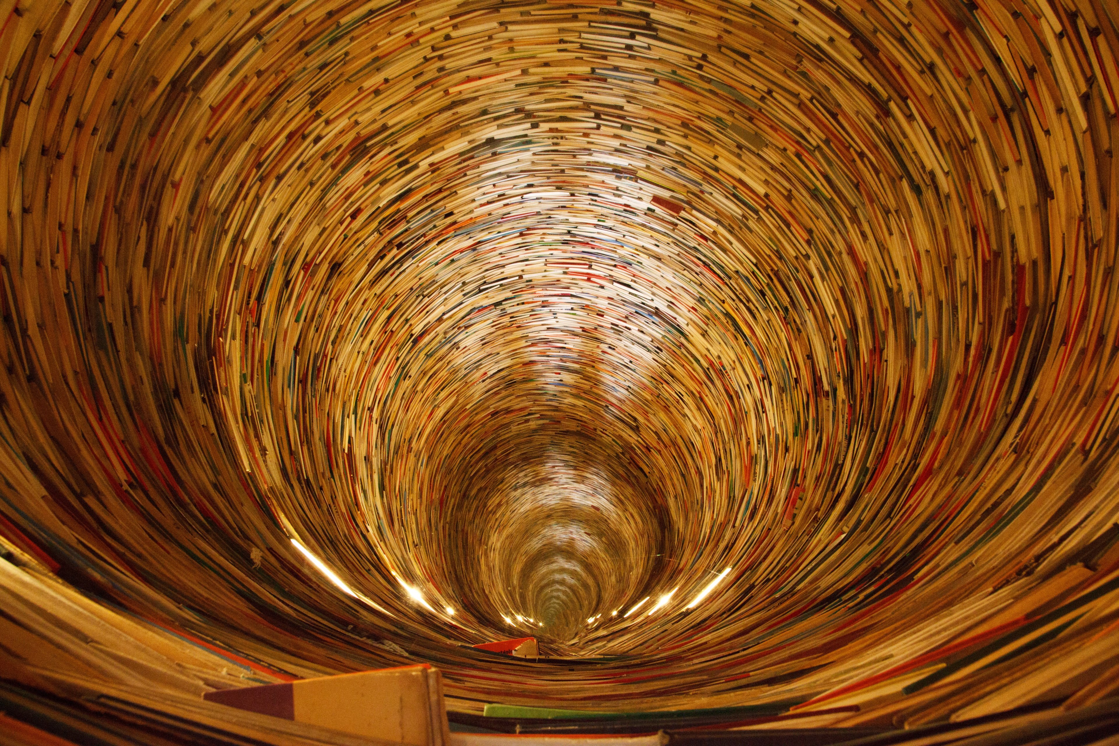book books circle curly education knowledge learn 4k, HD Wallpaper