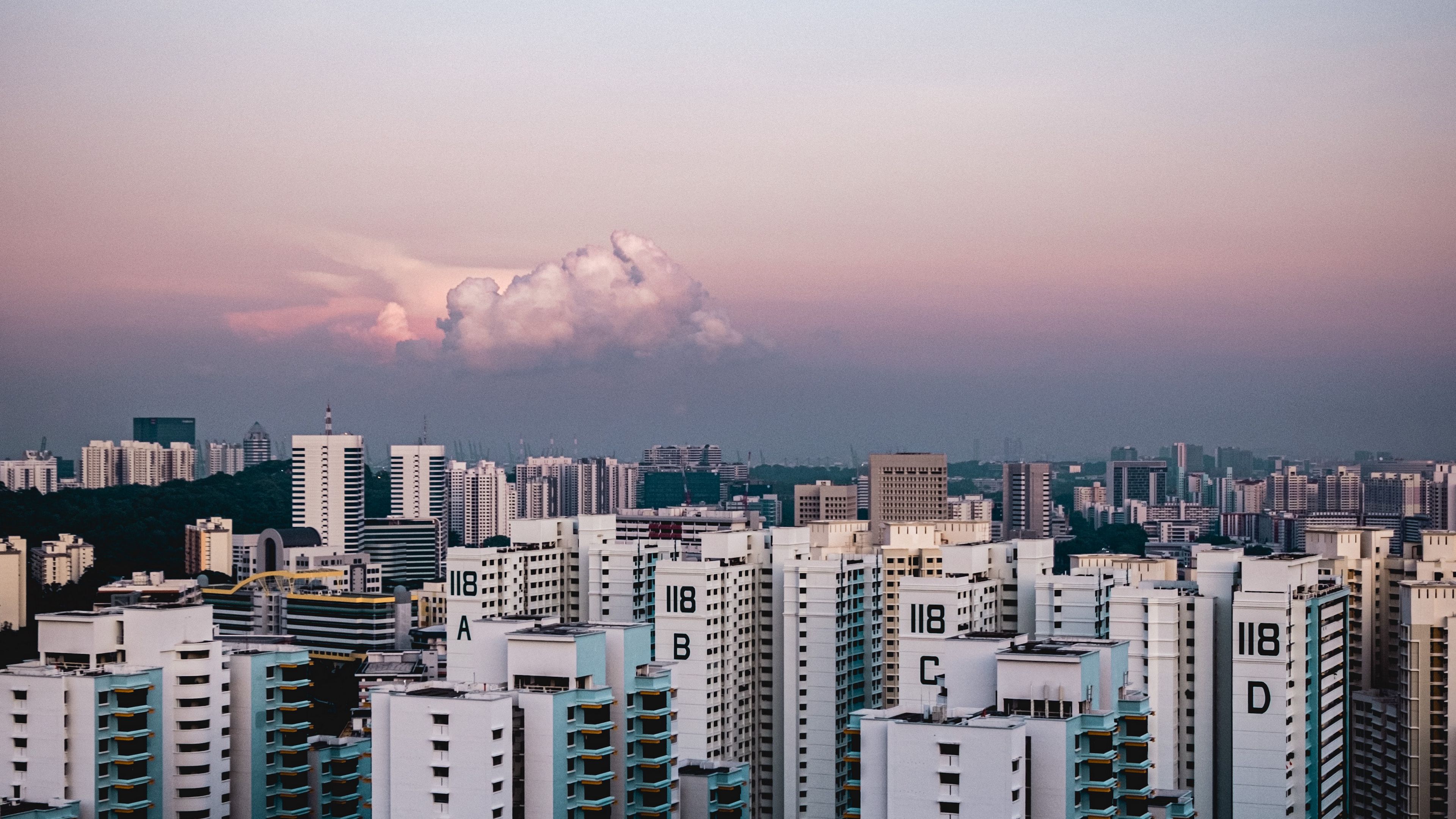 city, building, sky, clouds, 4k, HD Wallpaper
