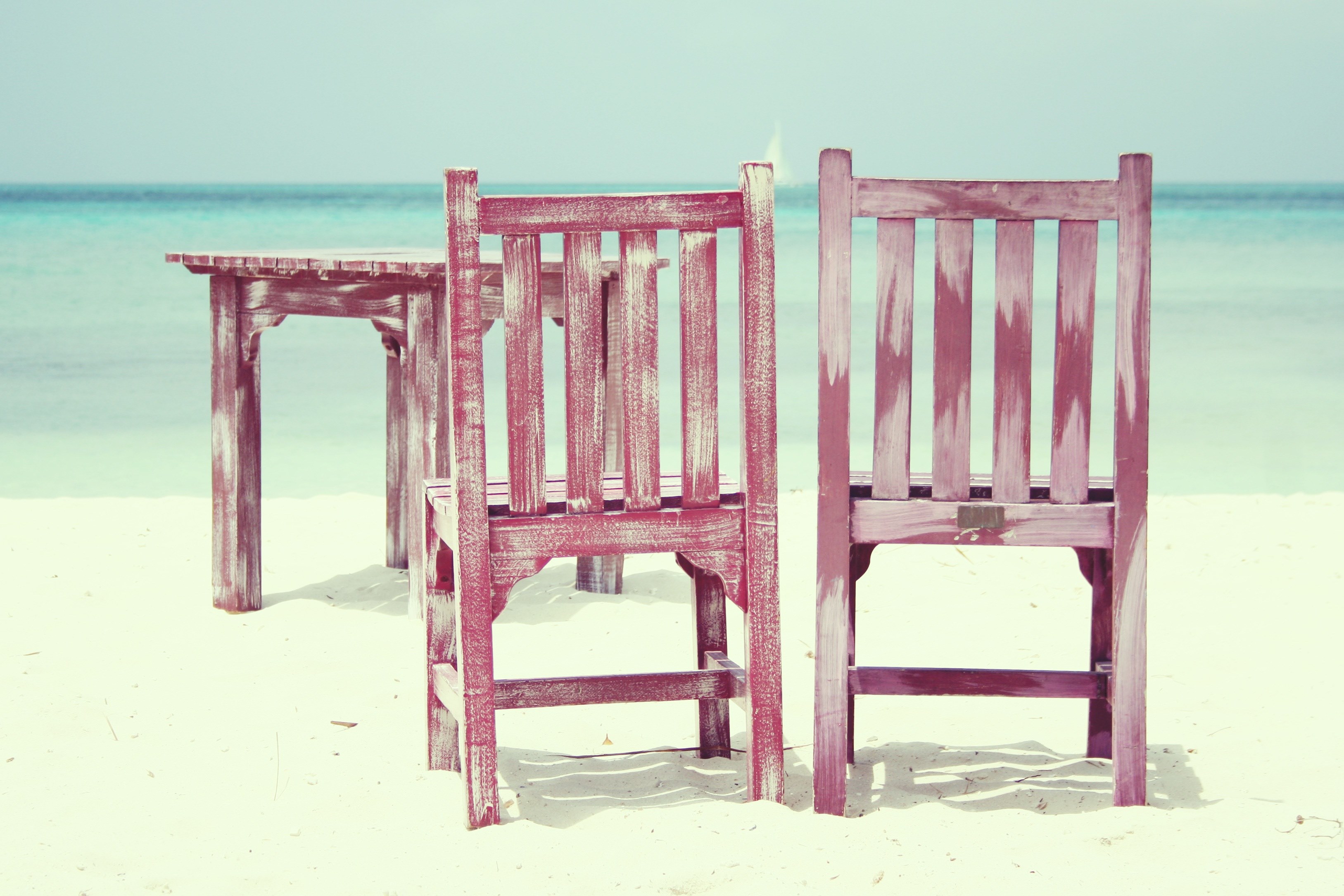 beach chairs sun sea summer holiday rest 4k, HD Wallpaper