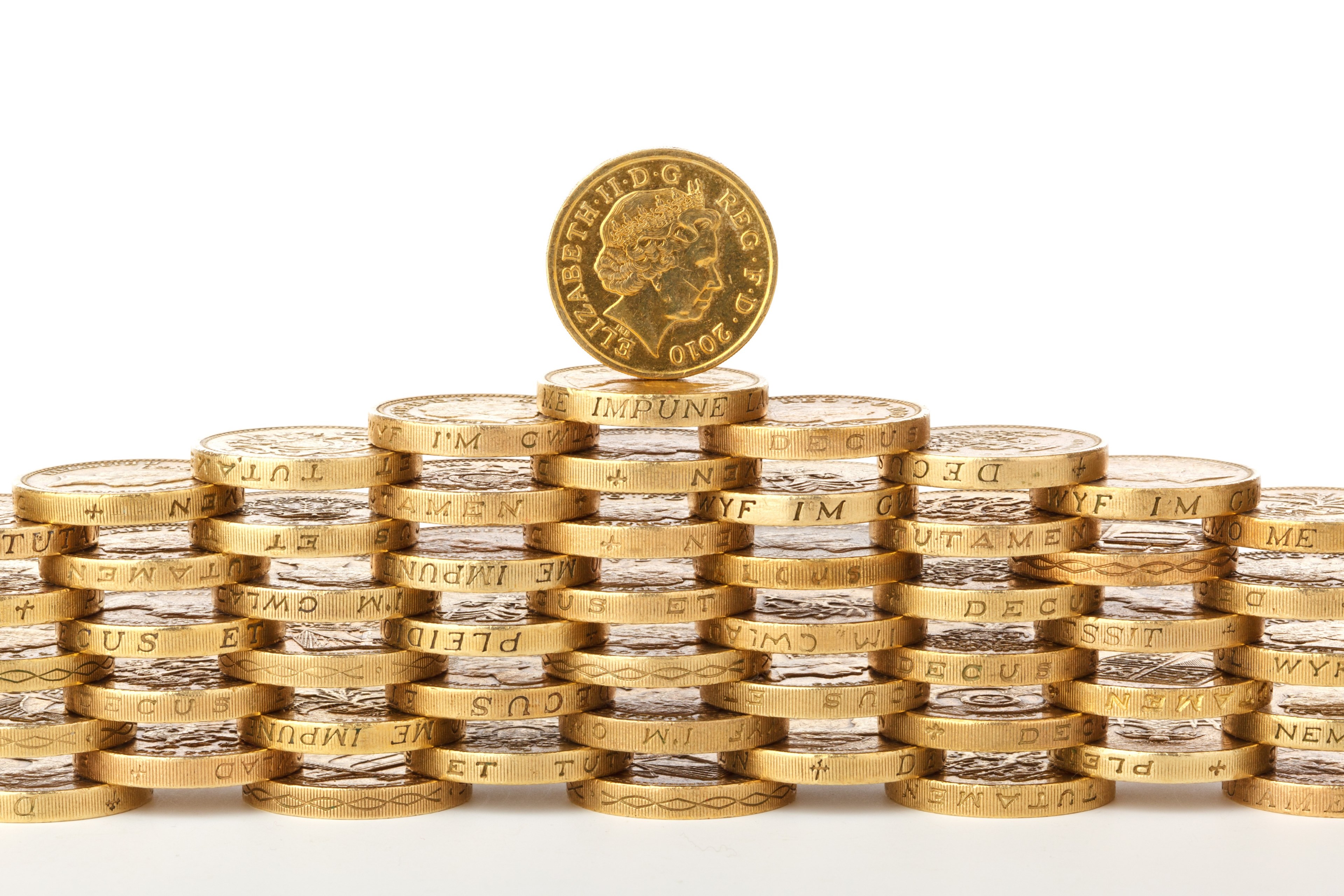 bank business cash coin british stack deposit 4k, HD Wallpaper