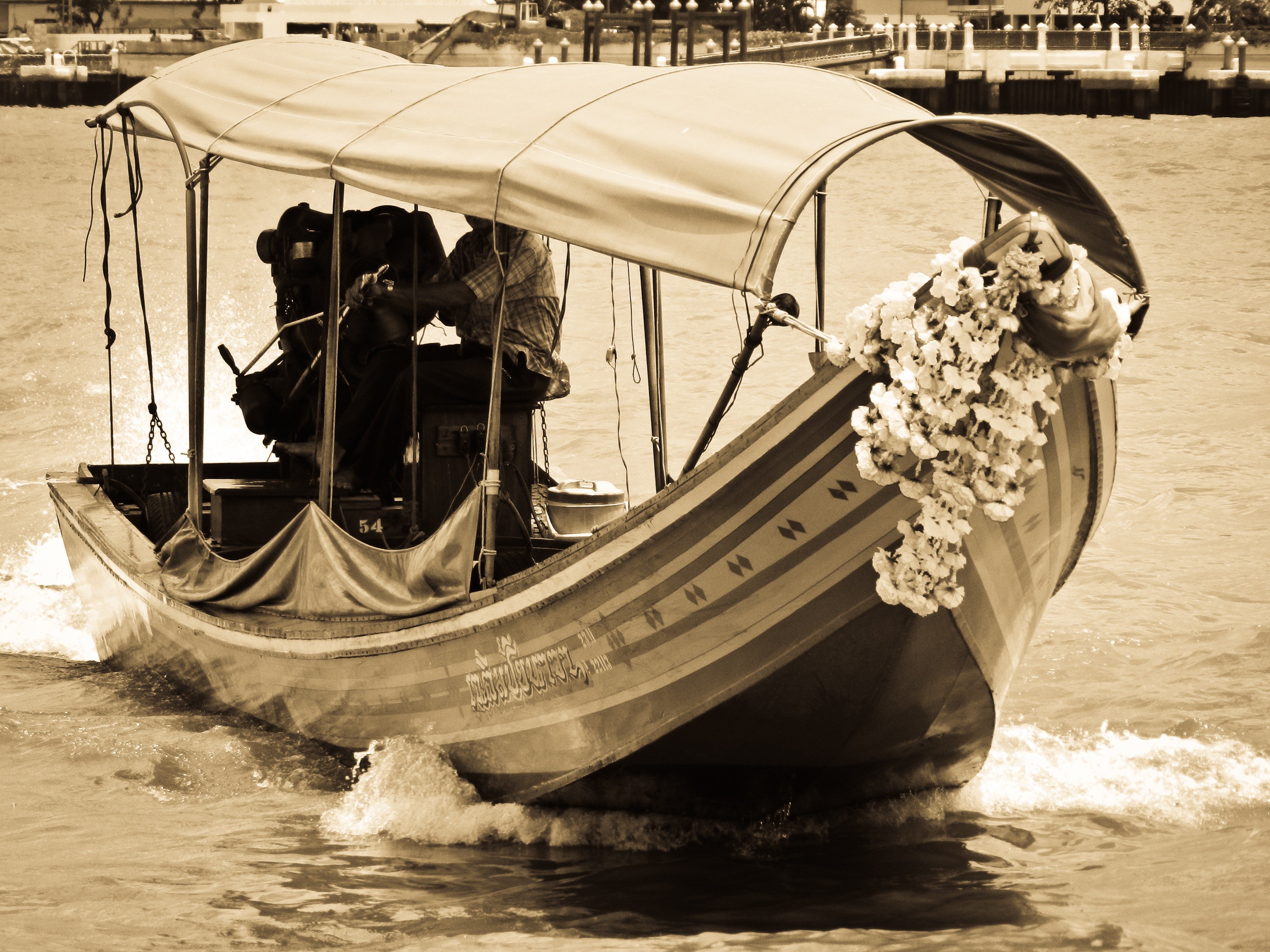 bangkok thailand river ship boat cruise 4k, HD Wallpaper