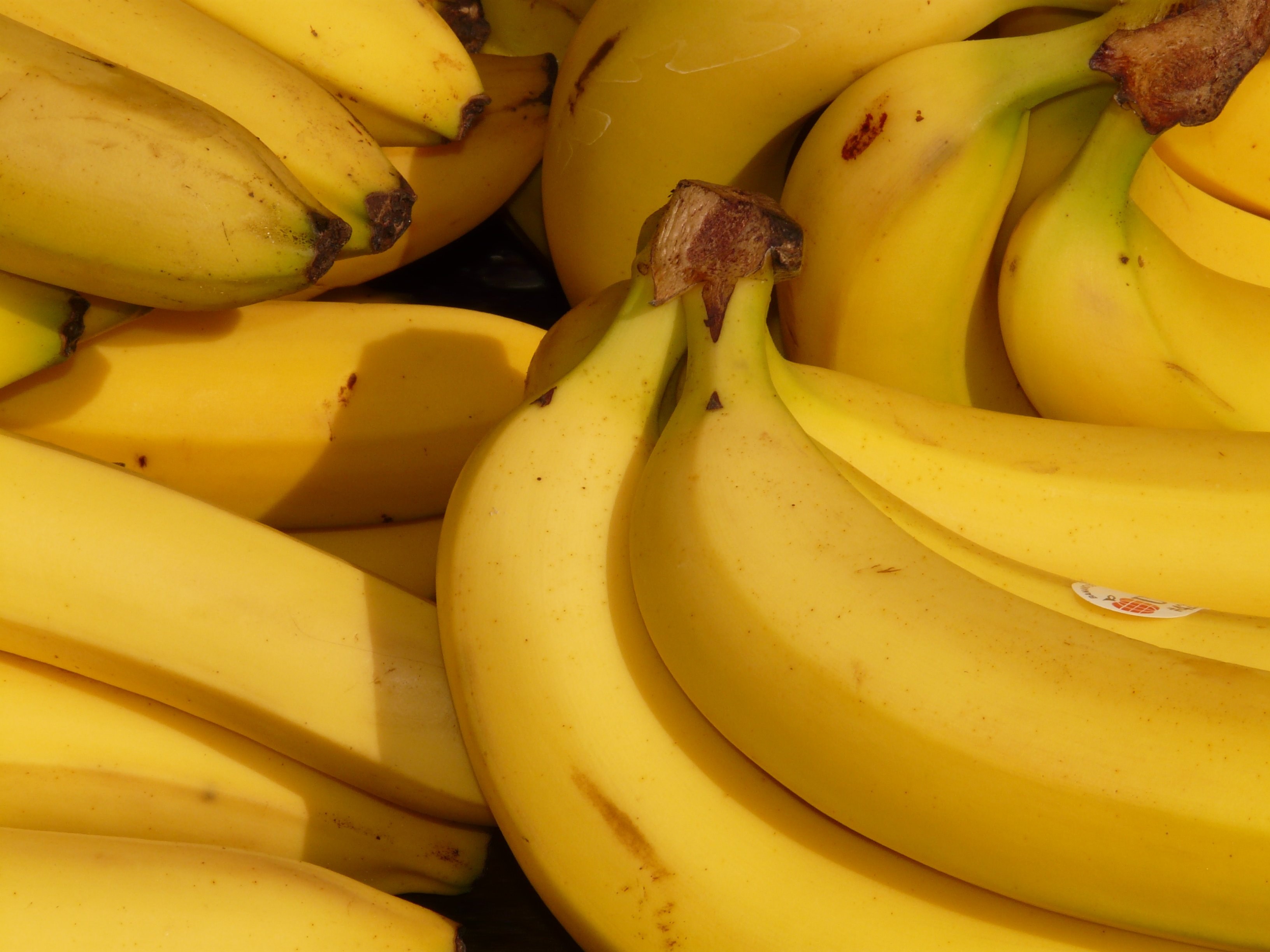 banana fruit healthy yellow tropical food 4k, HD Wallpaper