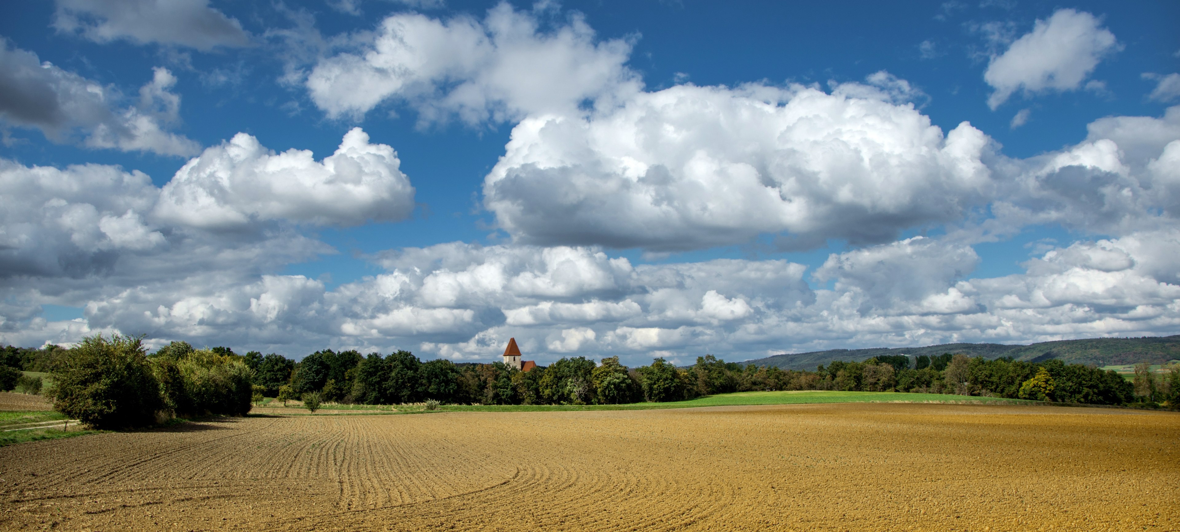 autumn landscape nature view heaven clouds sky 4k, HD Wallpaper