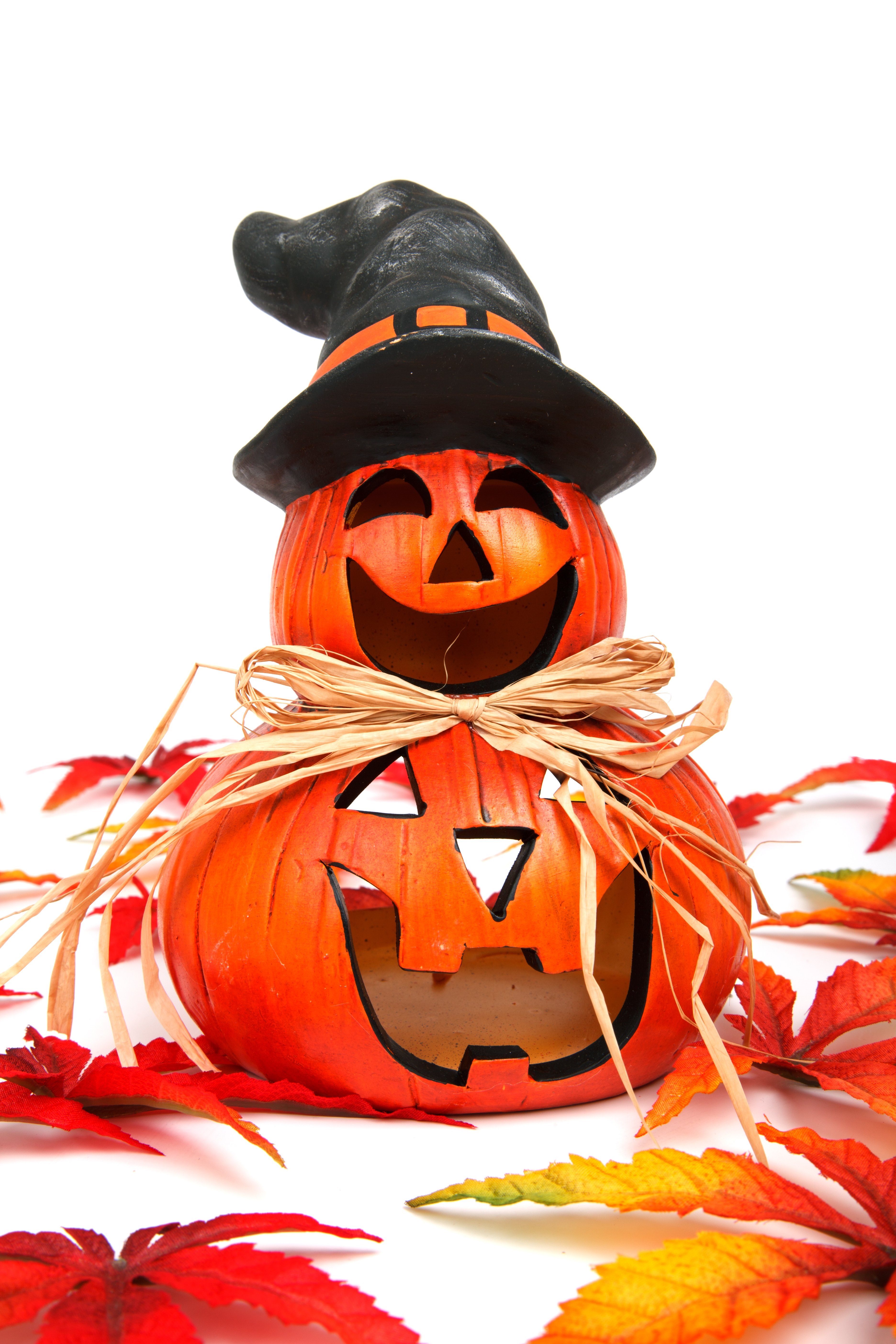 autumn decoration face fall funny gourd halloween 4k, Phone HD Wallpaper
