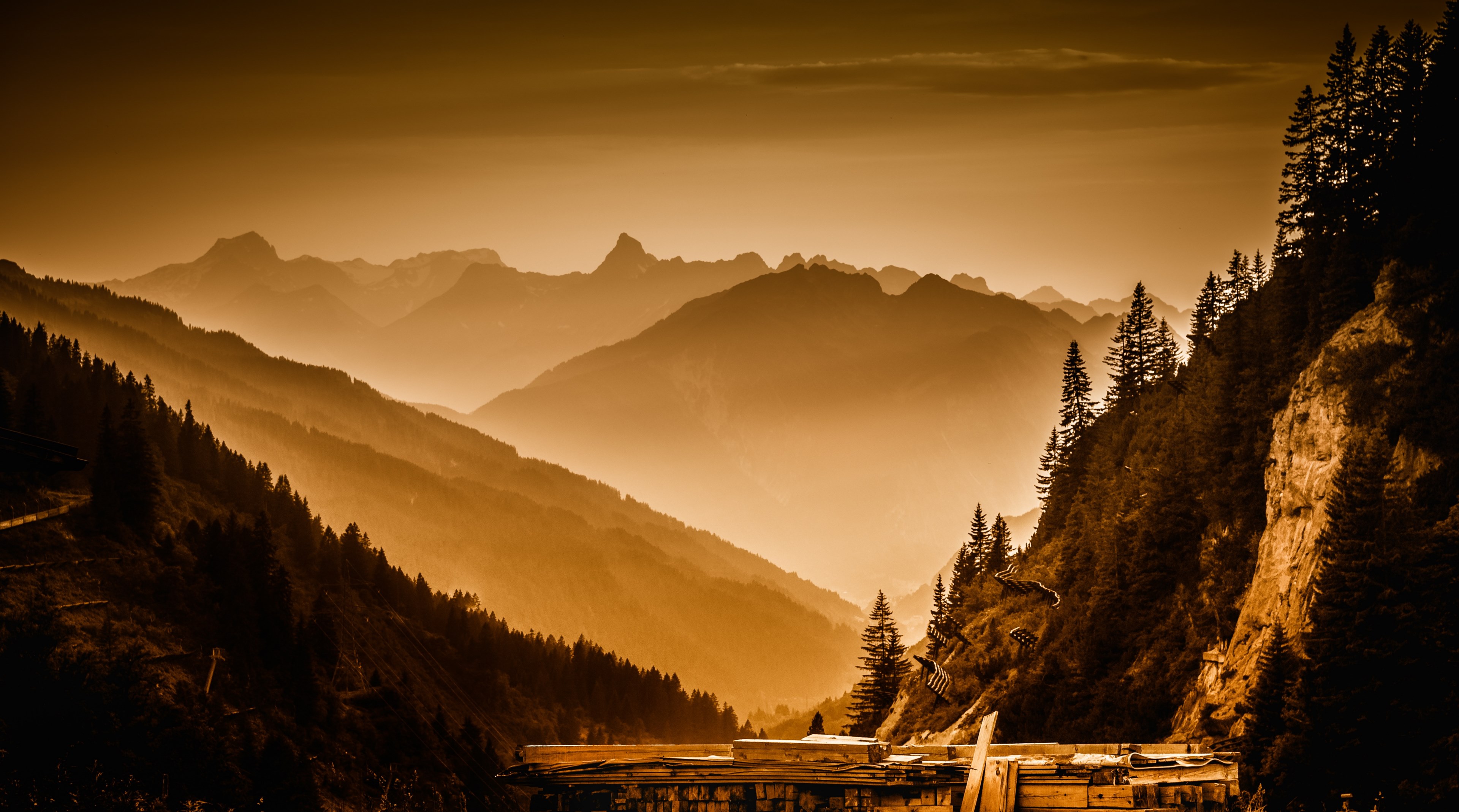 arlberg pass landscape abendstimmung twilight 4k, HD Wallpaper
