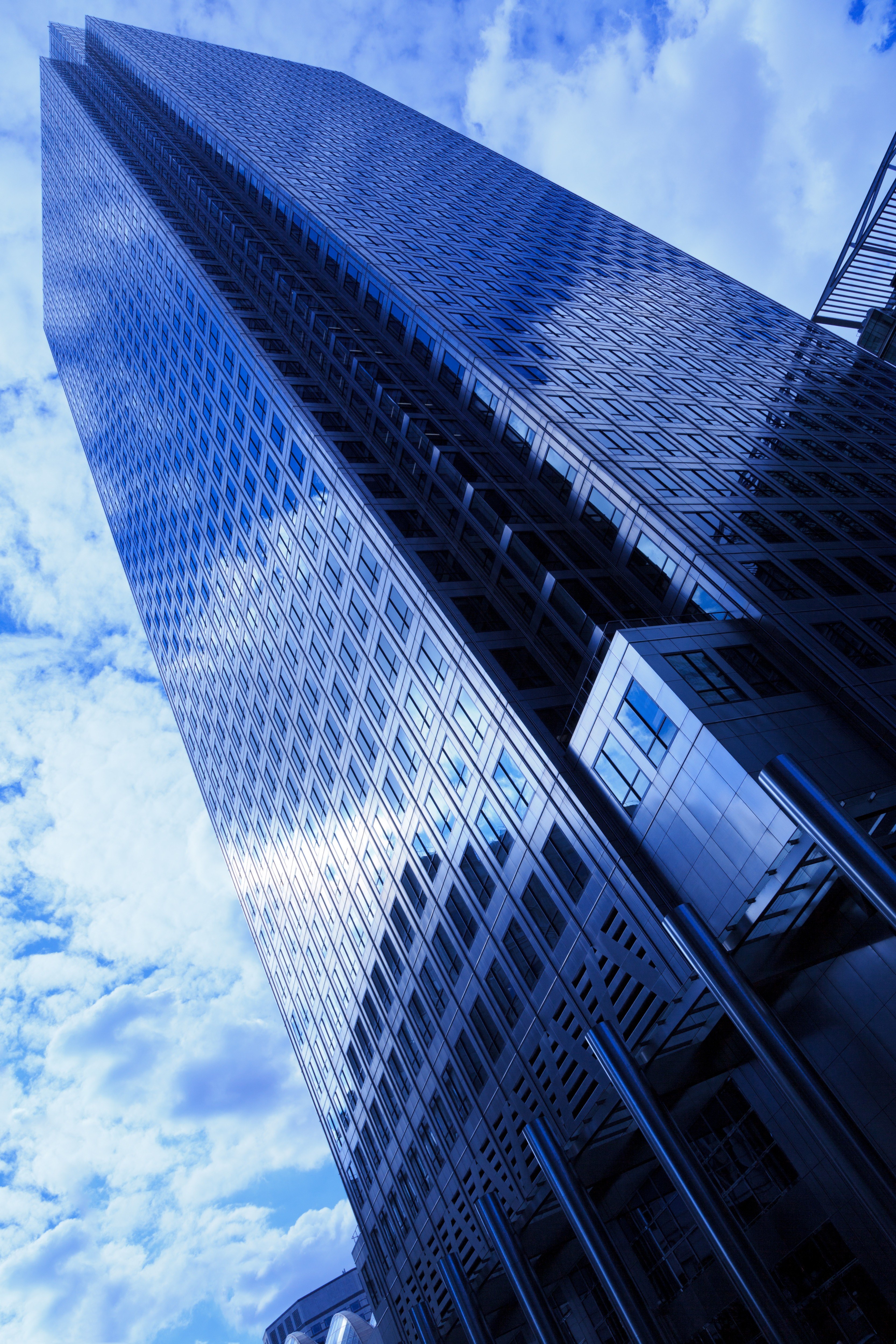 architecture blue building business city 4k, Phone HD Wallpaper